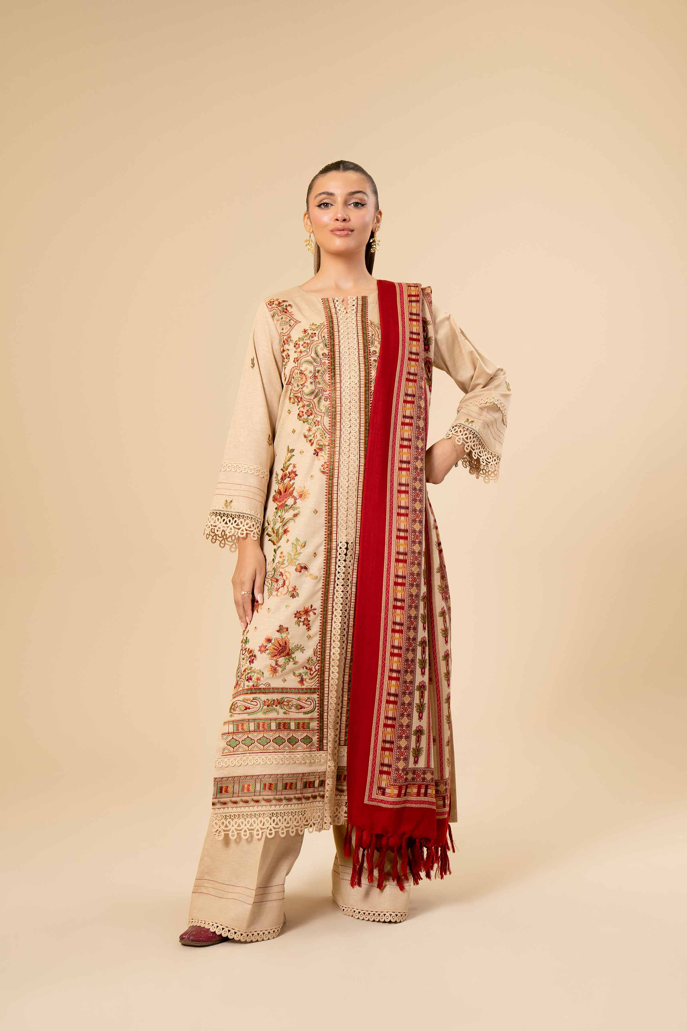 3 Piece - Embroidered Suit - 42404277