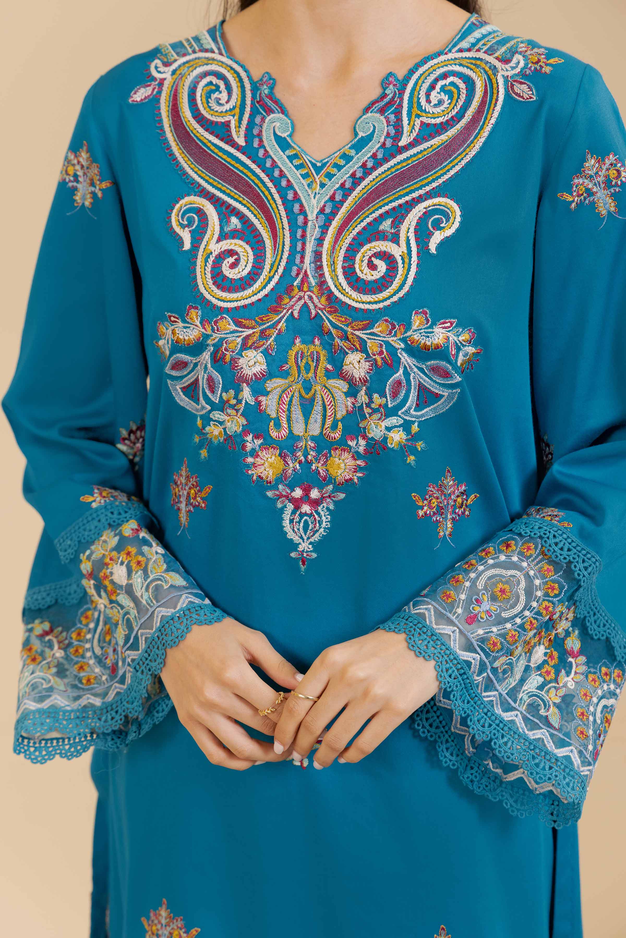 3 Piece - Embroidered Suit - 42404285