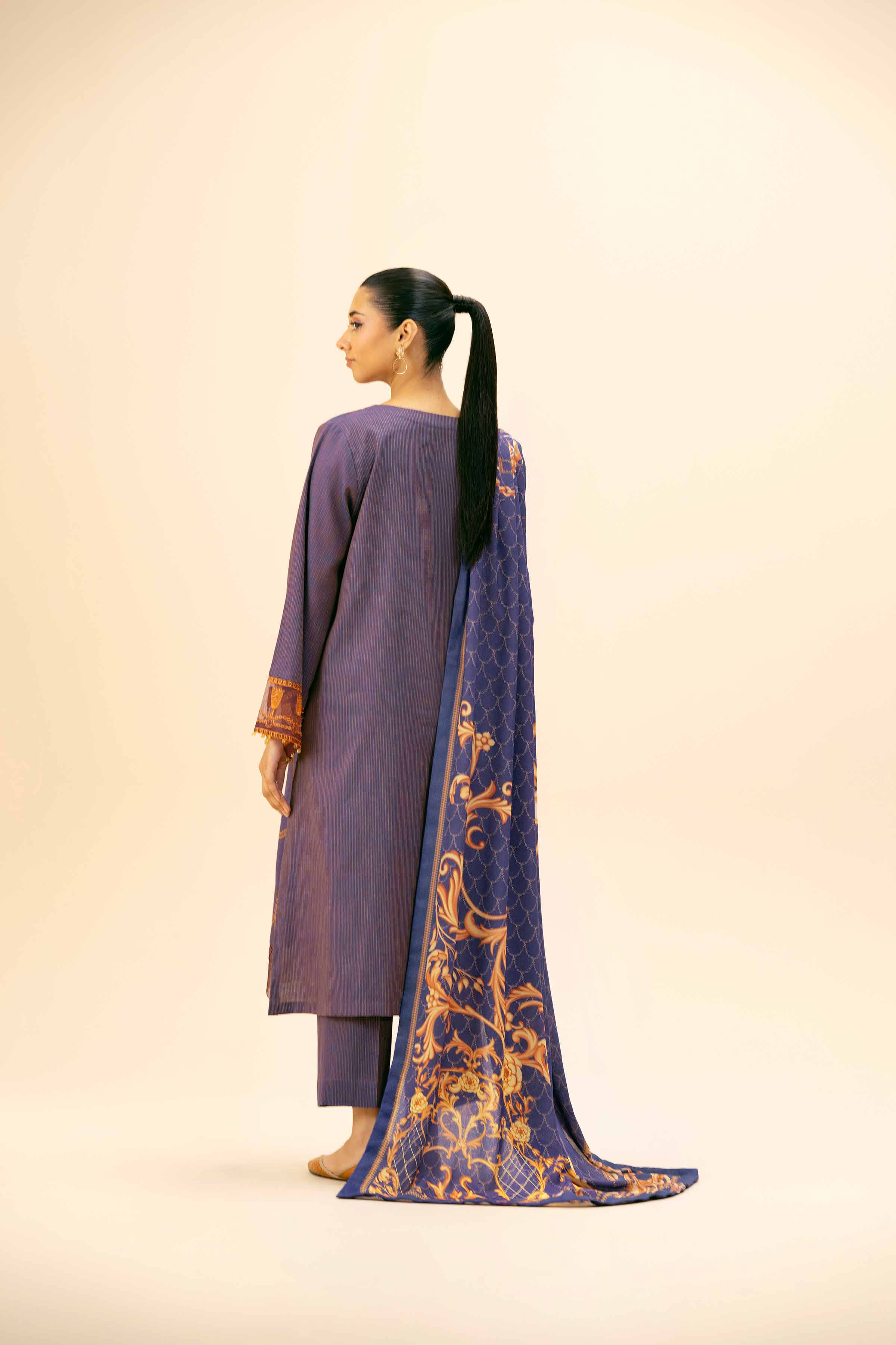 3 Piece - Yarn Dyed Embroidered Suit - 42404337