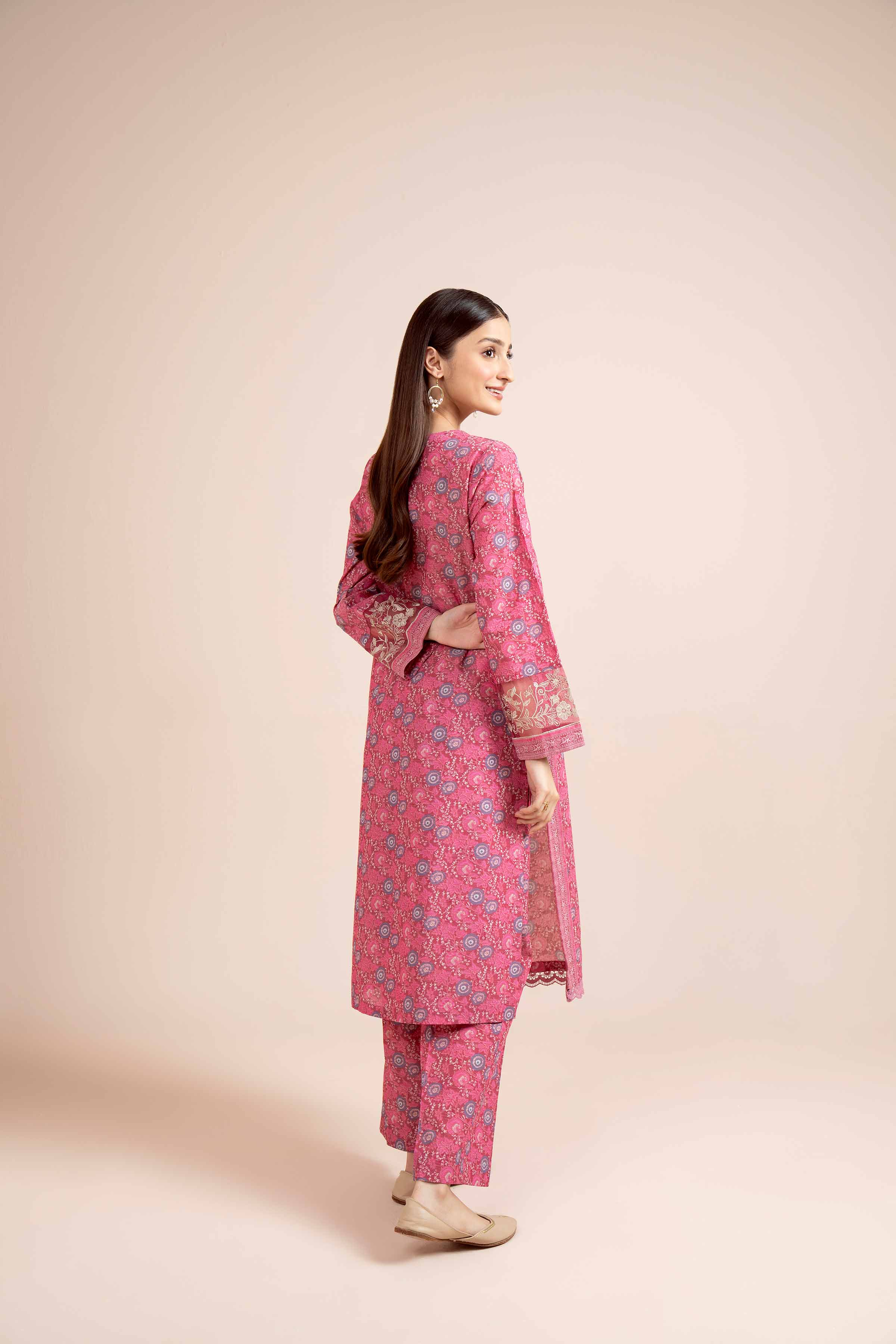 2 Piece - Digital Printed Embroidered Suit - 42404434