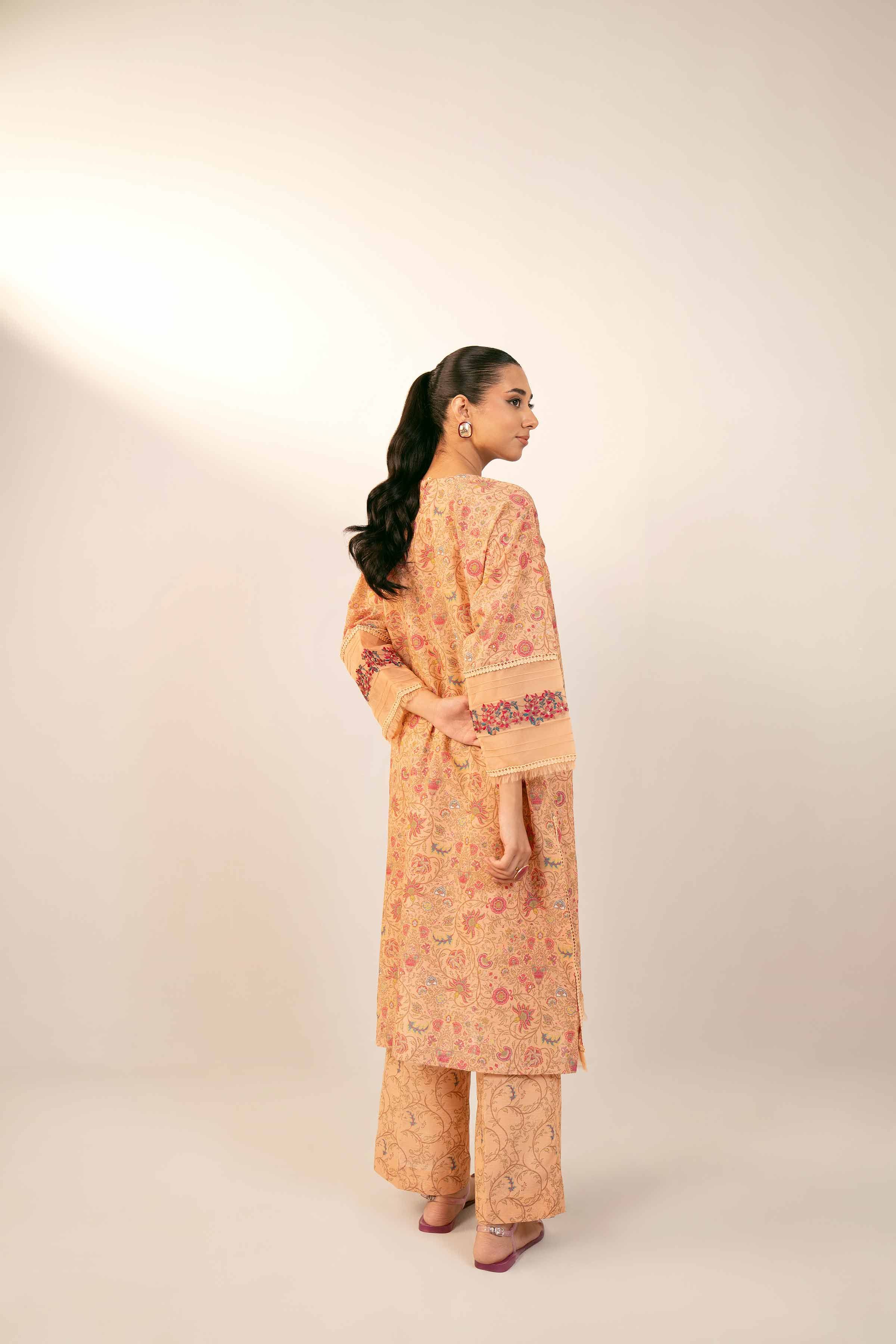 2 Piece - Digital Printed Embroidered Suit - 42404435