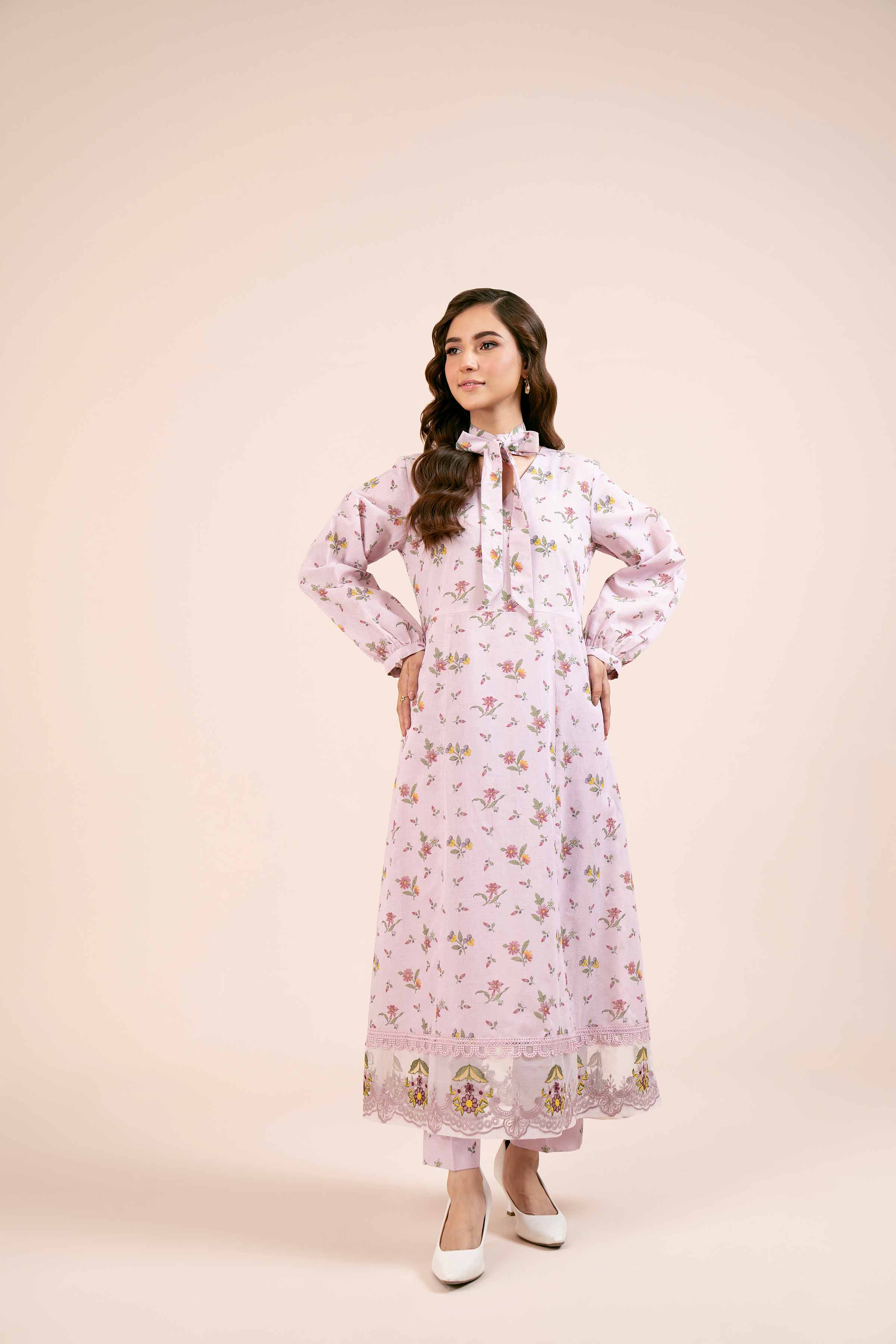 2 Piece - Digital Printed Embroidered Suit - 42404437