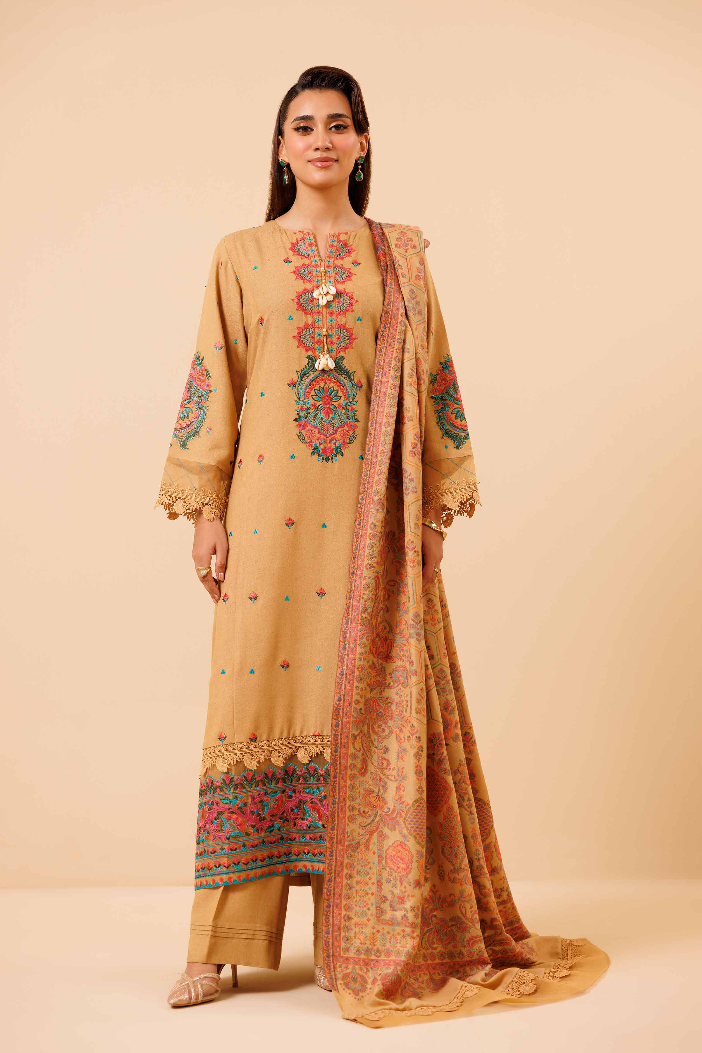 3 Piece - Embroidered Suit - 42404508