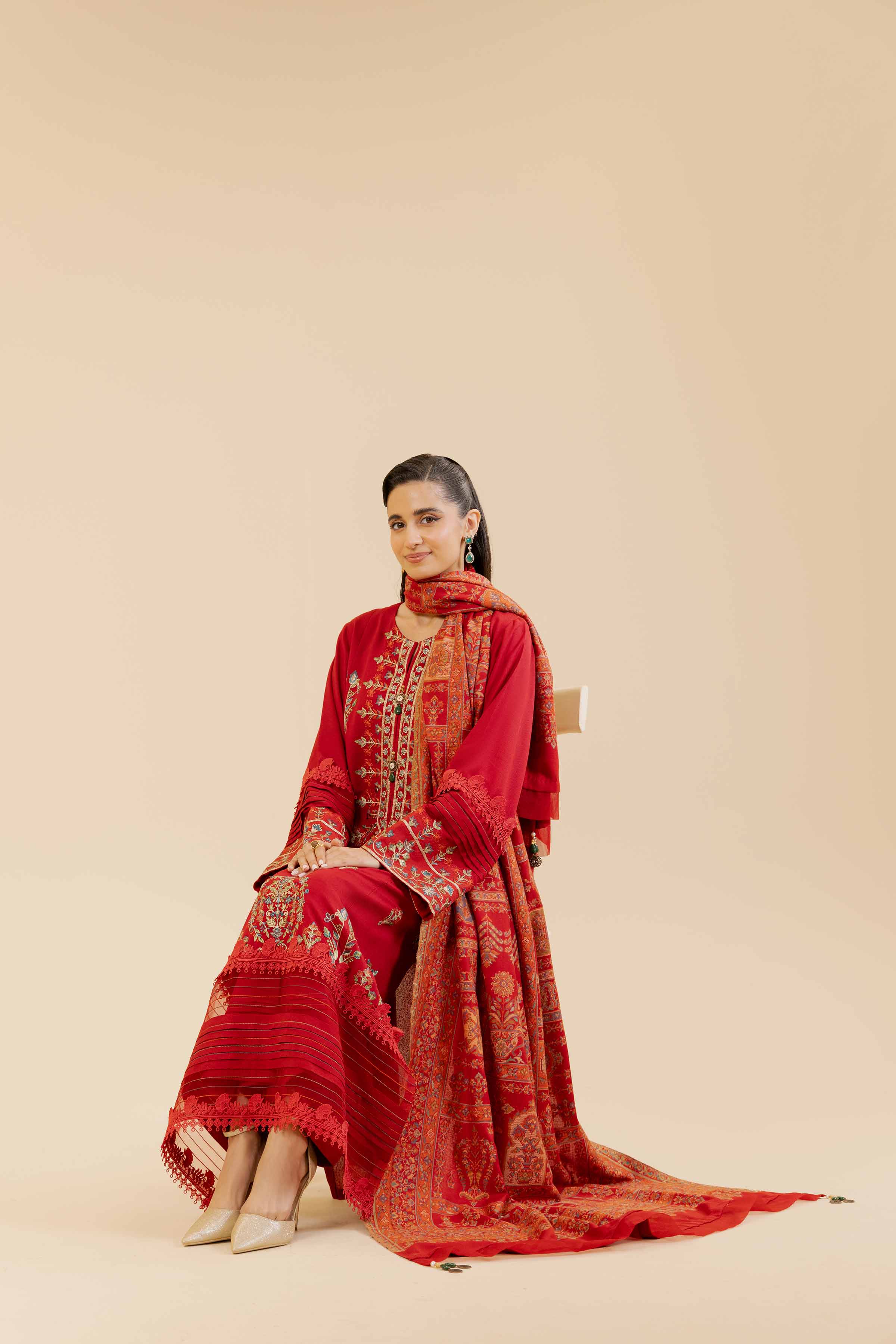 3 Piece - Embroidered Suit - 42404514
