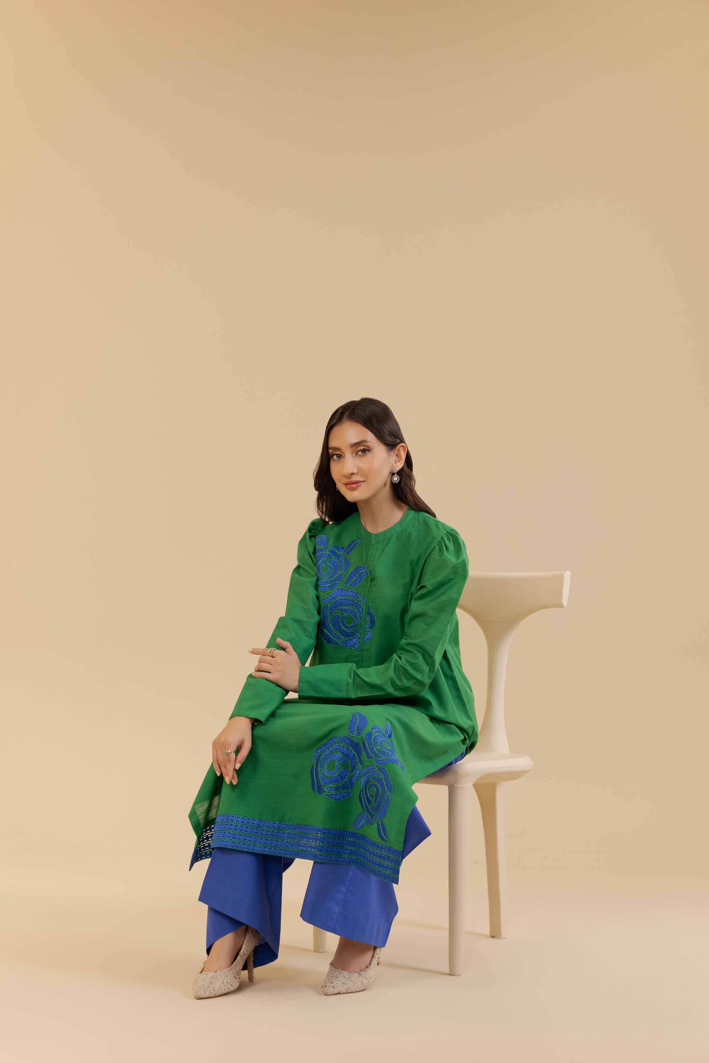 2 Piece - Dyed Embroidered Suit - 42404552