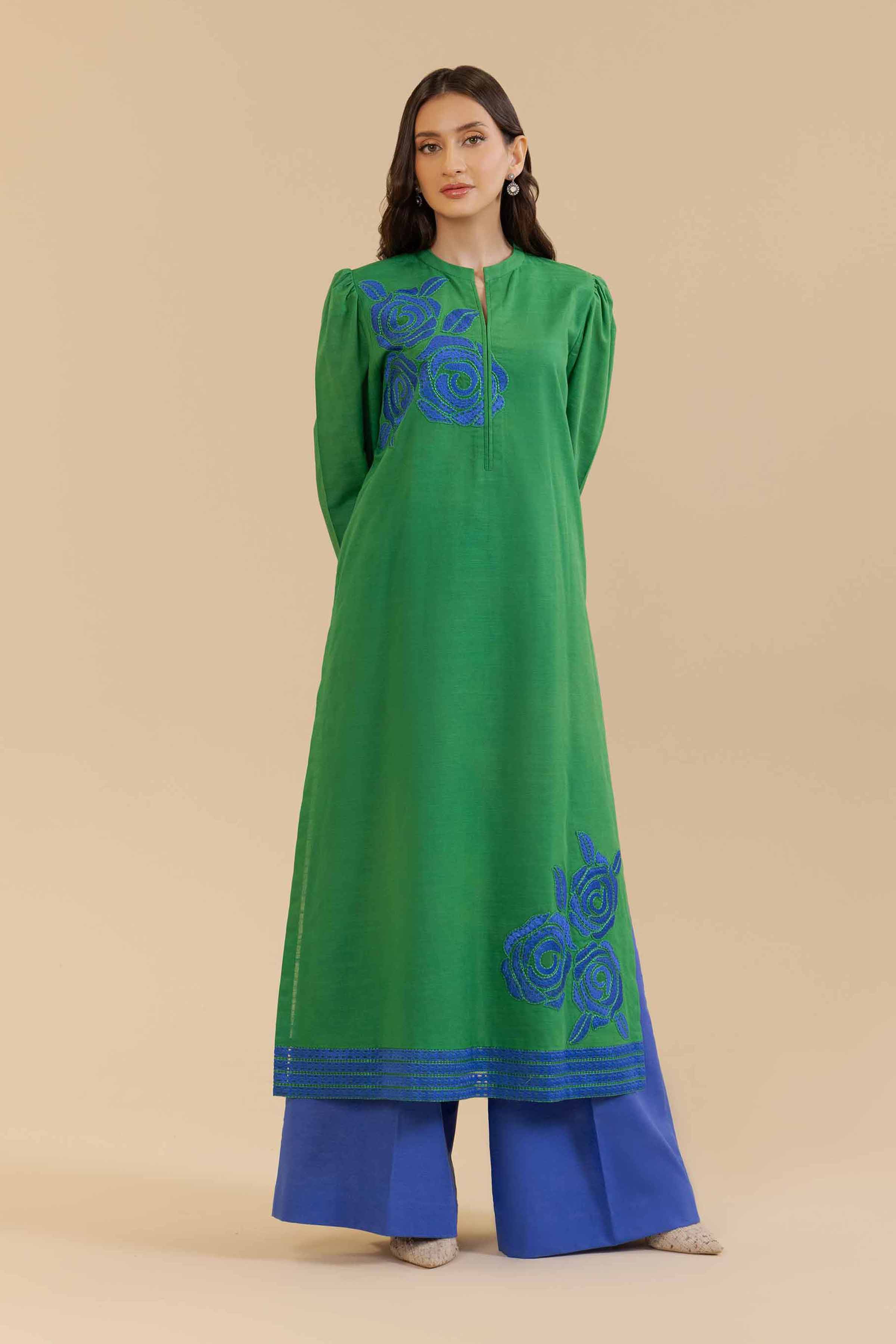 2 Piece - Dyed Embroidered Suit - 42404552