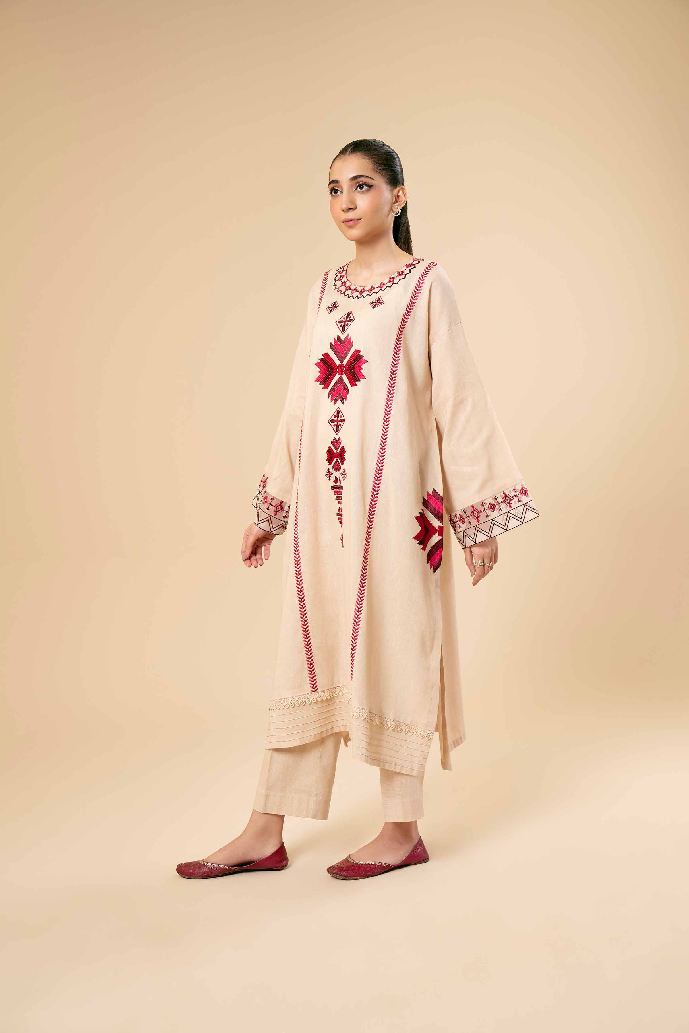2 Piece - Dyed Embroidered Suit - 42404669