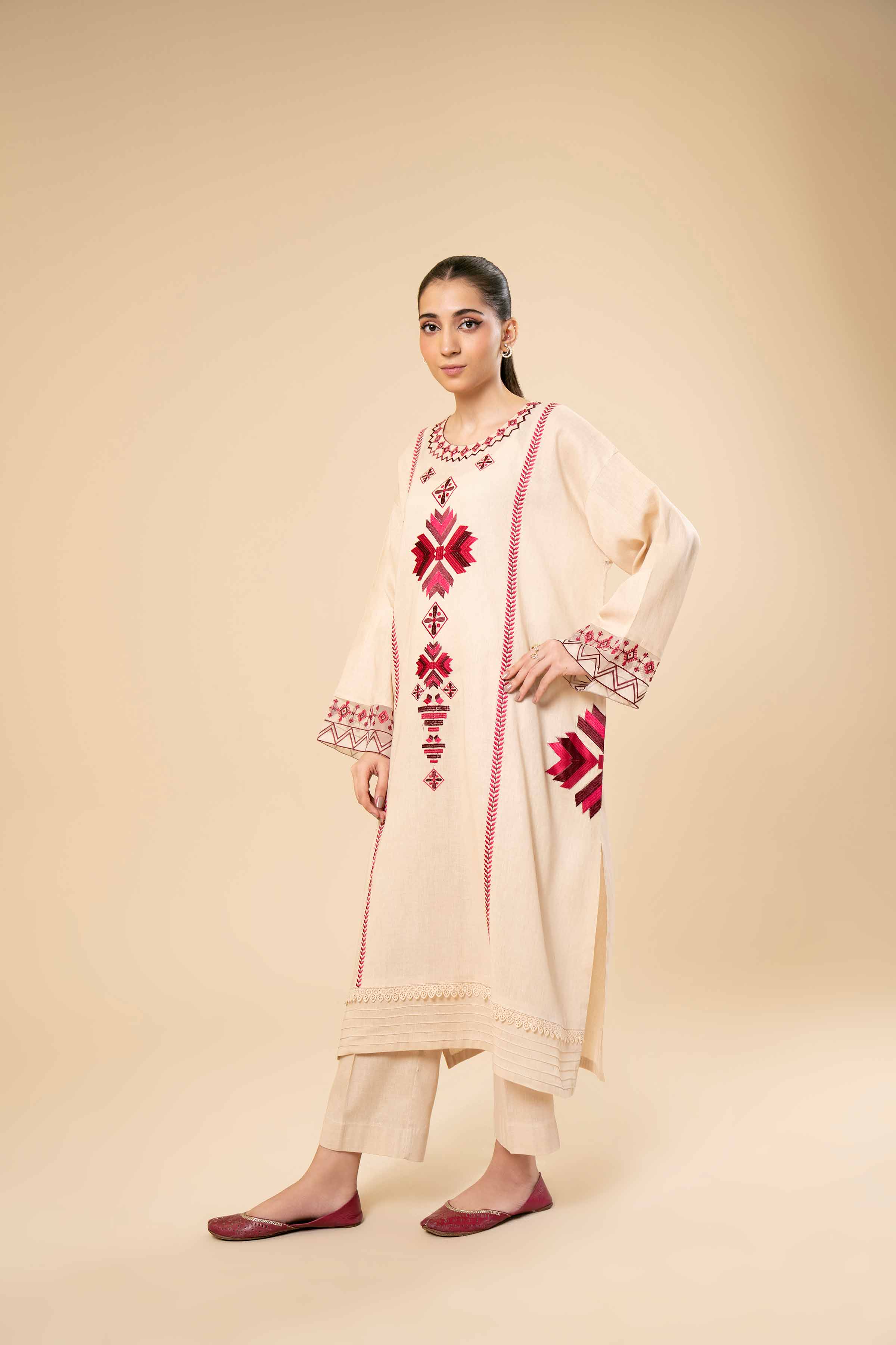 2 Piece - Dyed Embroidered Suit - 42404669