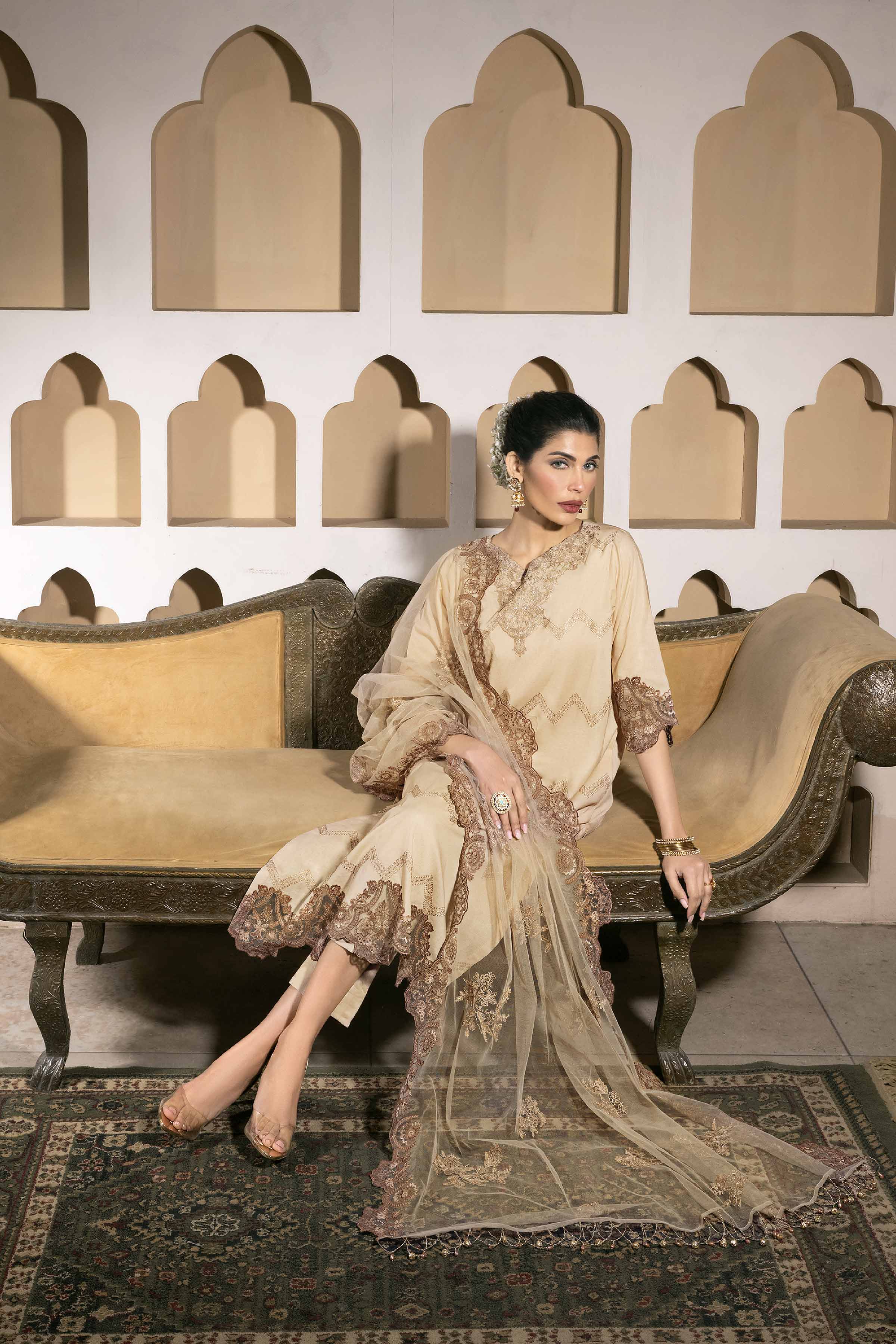 3 Piece - Embroidered Suit - KFS24-46