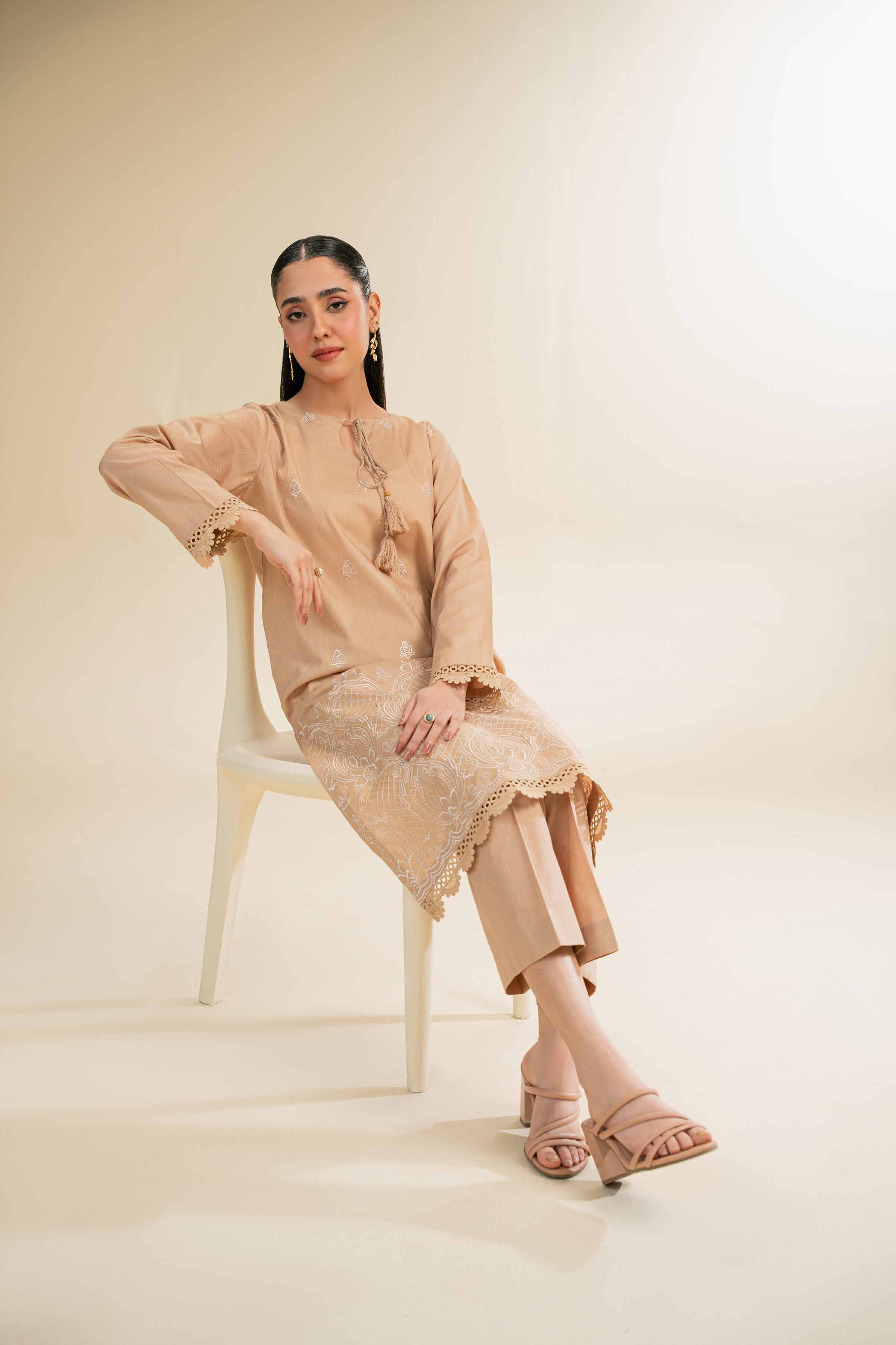 2 Piece - Dyed Embroidered Suit - 42501008