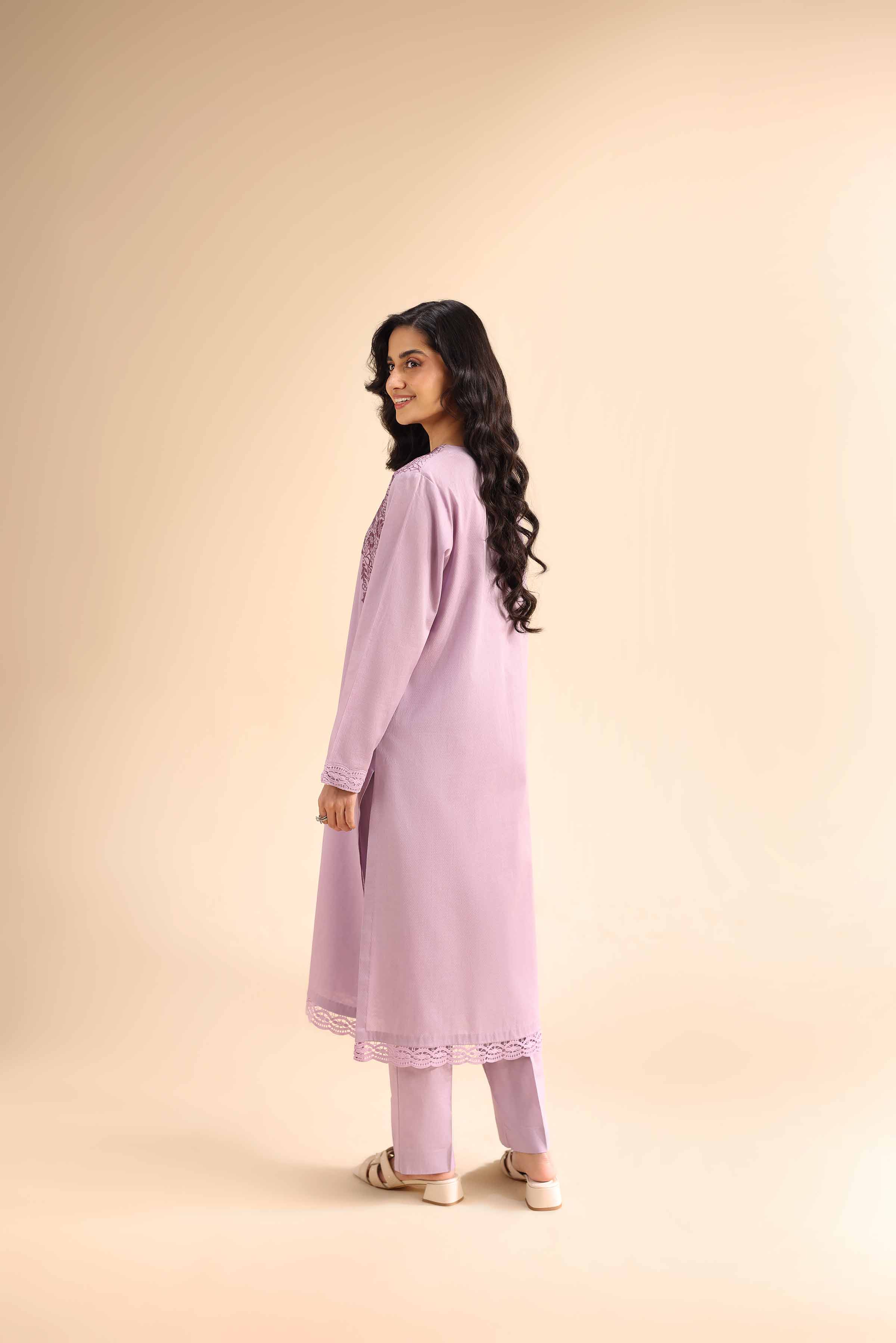 2 Piece - Dyed Embroidered Suit - 42501010