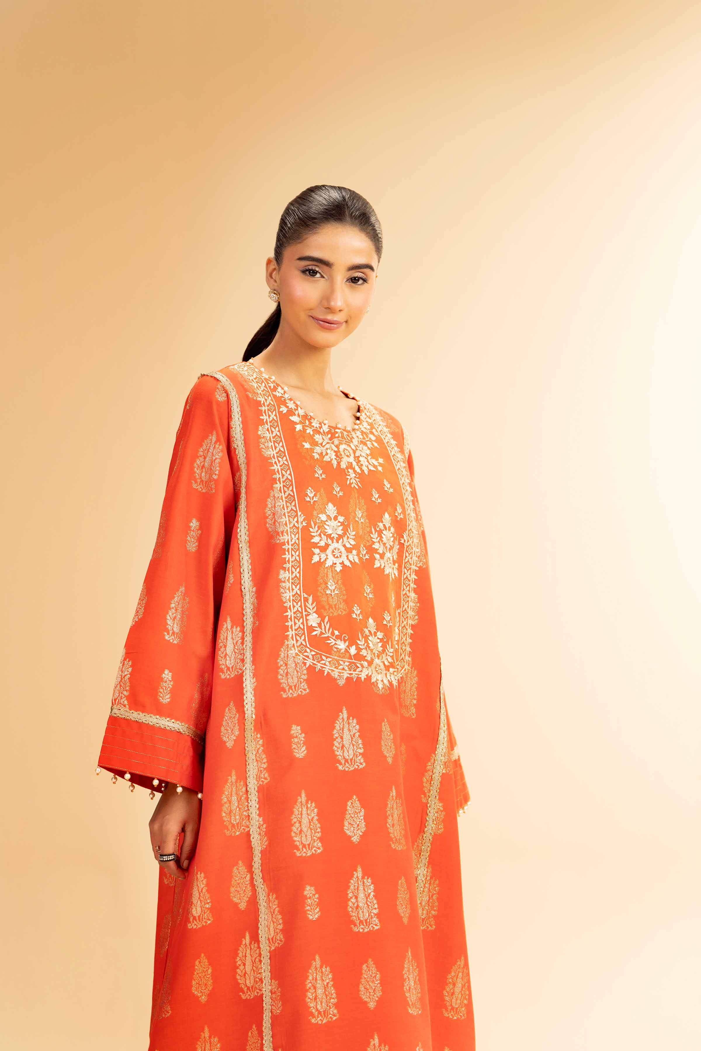 2 Piece - Jacquard Embroidered Suit - 42501022