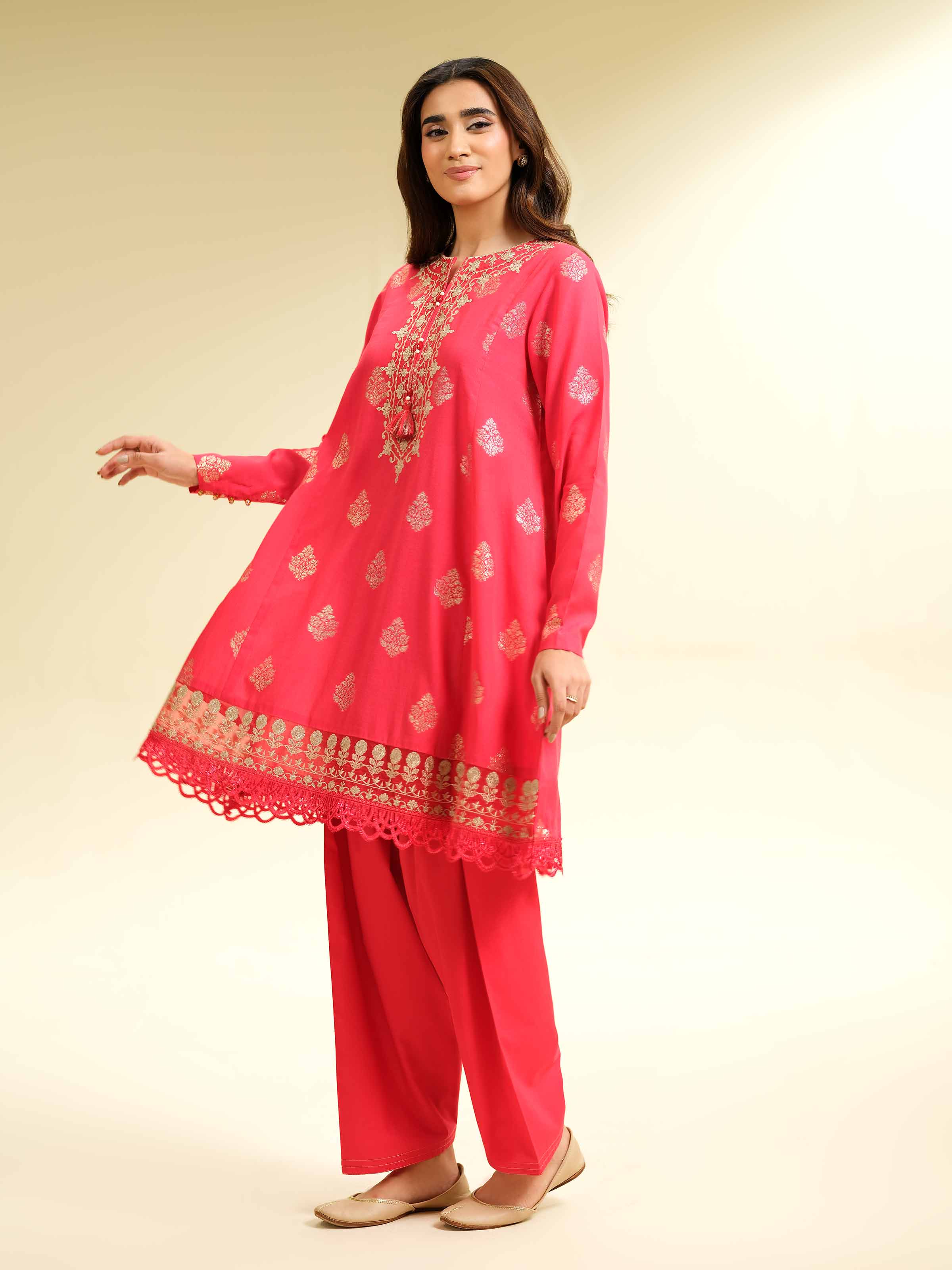 2 Piece - Jacquard Embroidered Suit - 42501025