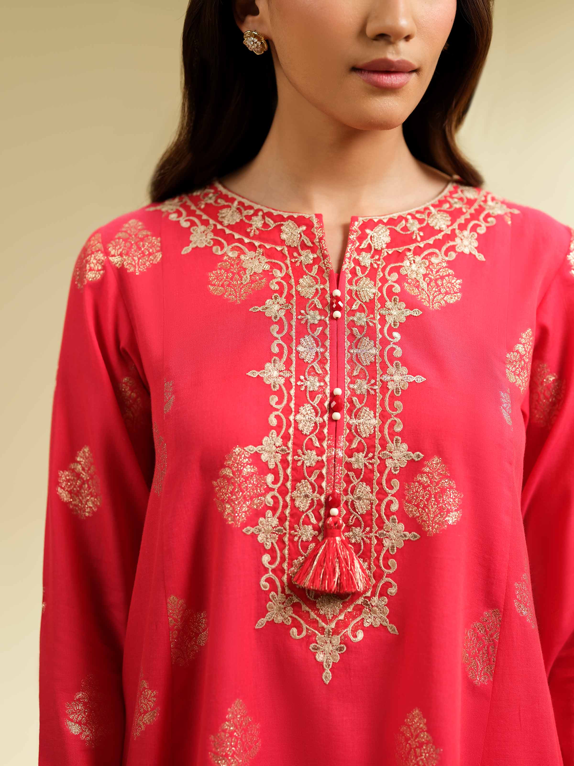 2 Piece - Jacquard Embroidered Suit - 42501025