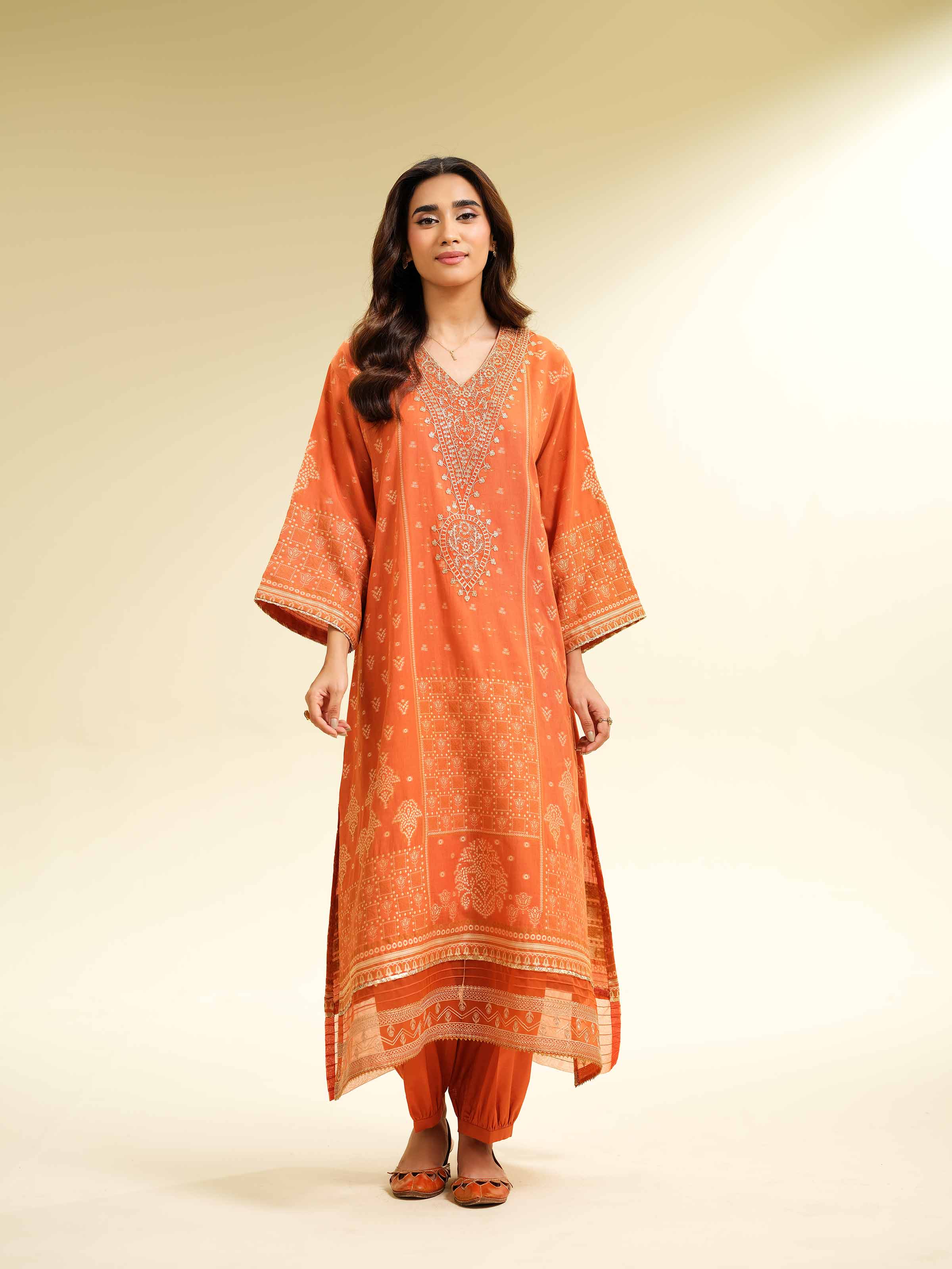 2 Piece - Jacquard Embroidered Suit - 42501028