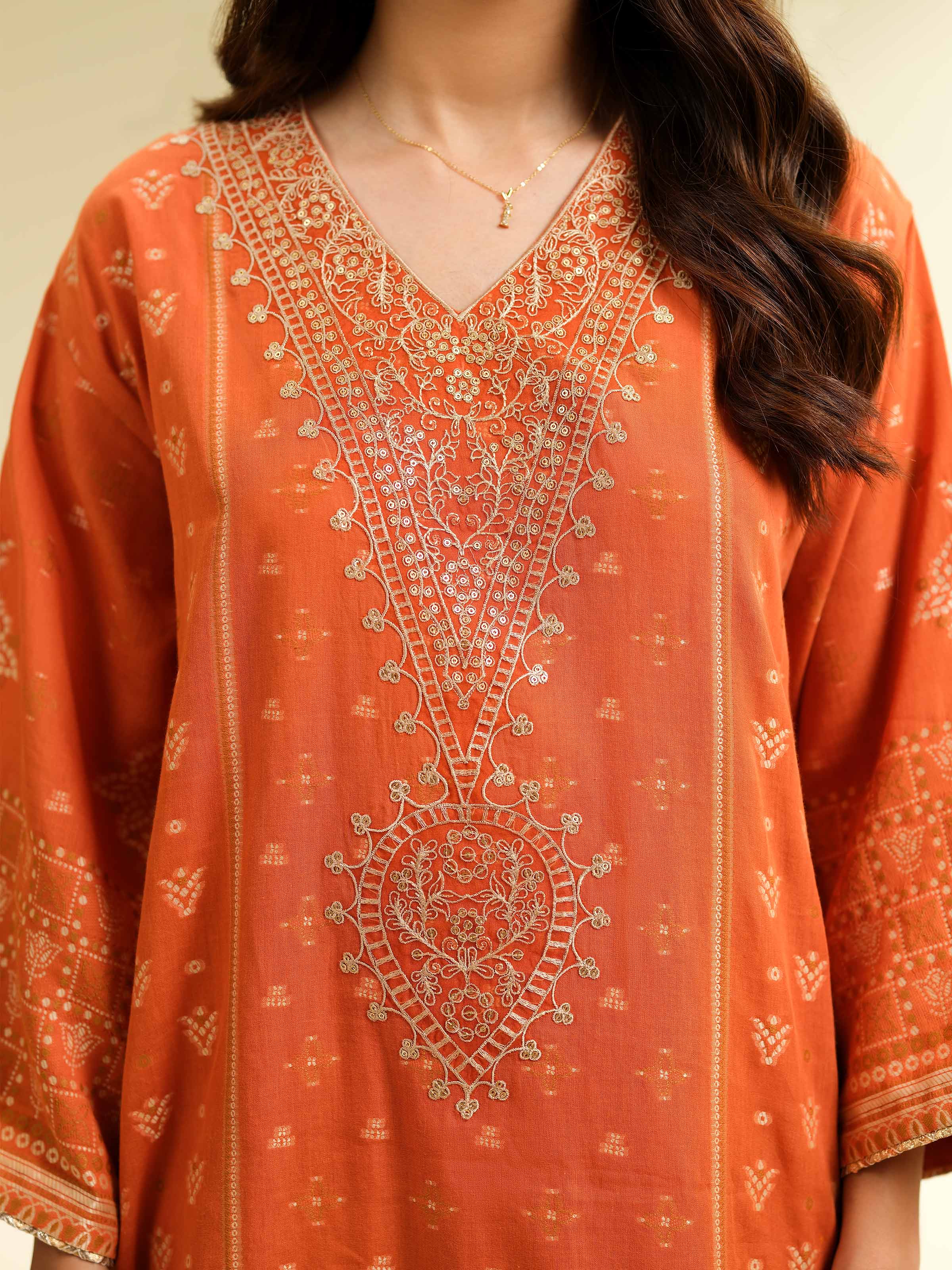 2 Piece - Jacquard Embroidered Suit - 42501028