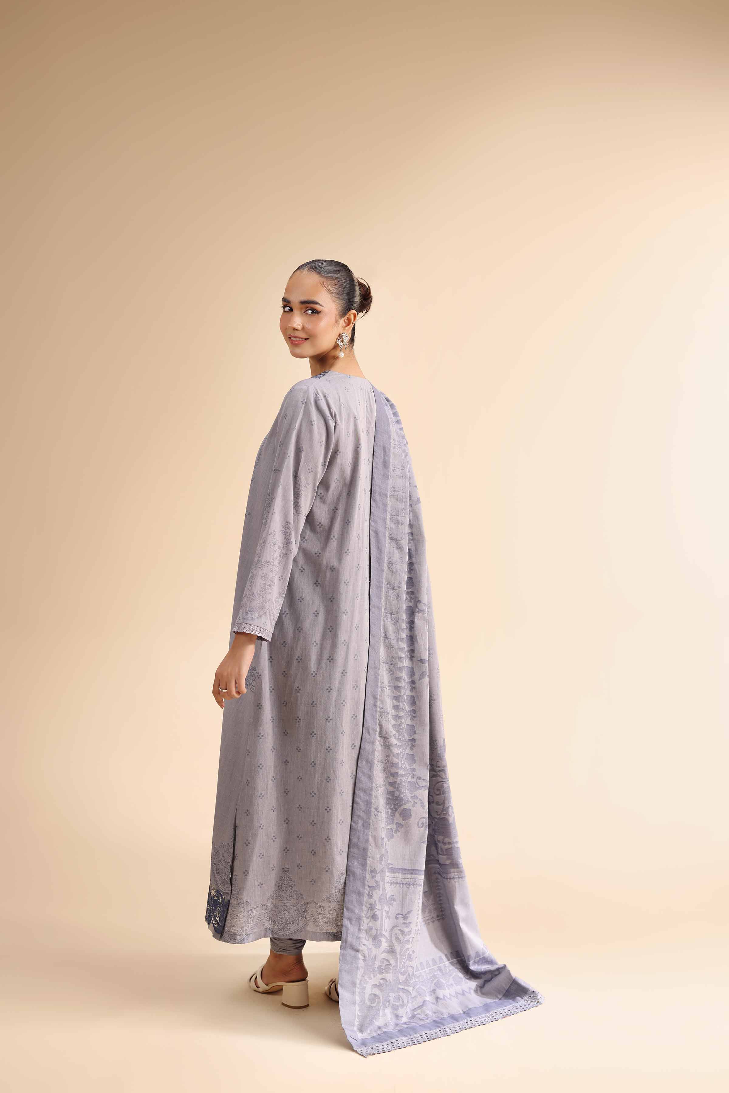 3 Piece - Jacquard Embroidered Suit - 42501048