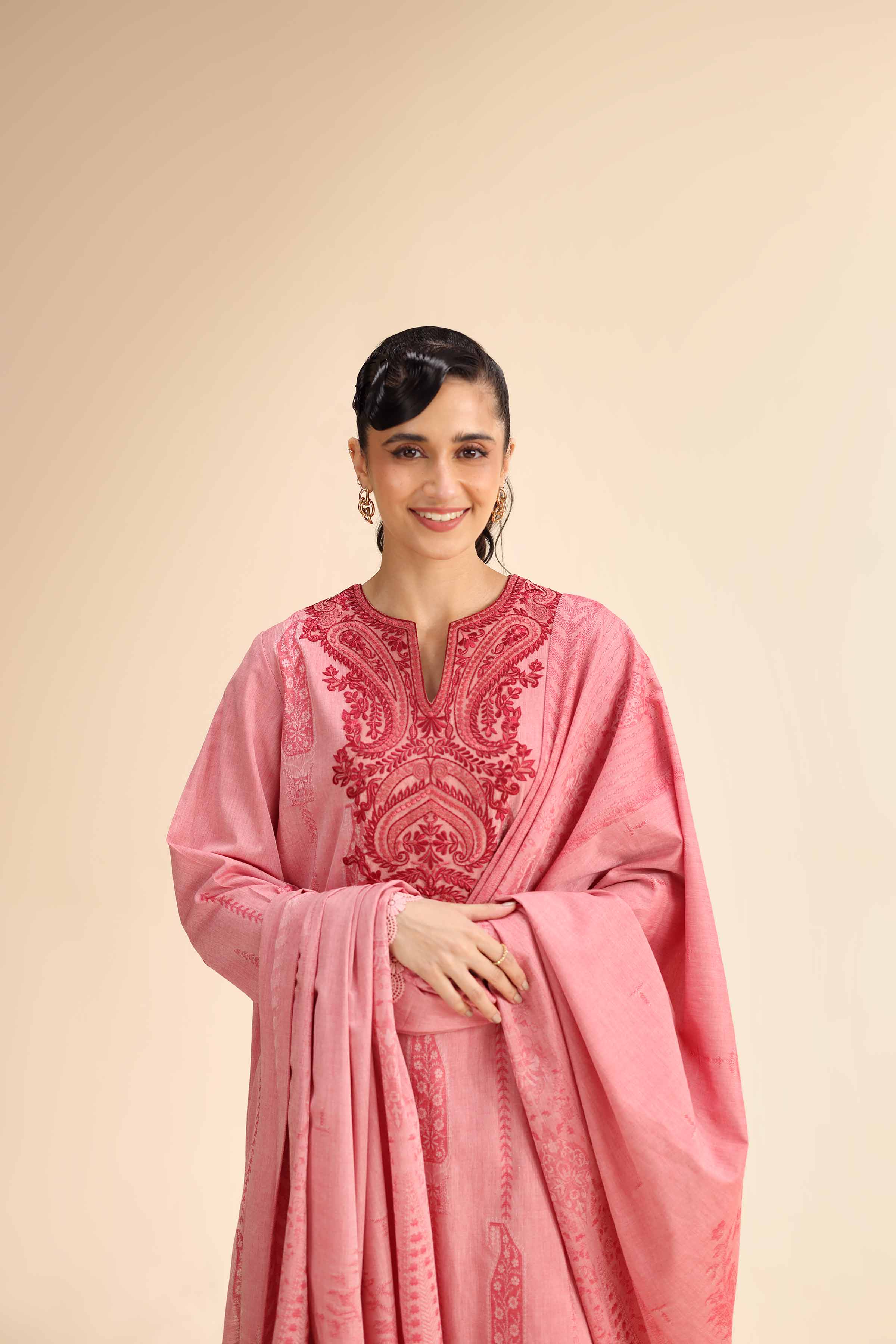 3 Piece - Jacquard Embroidered Suit - 42501050