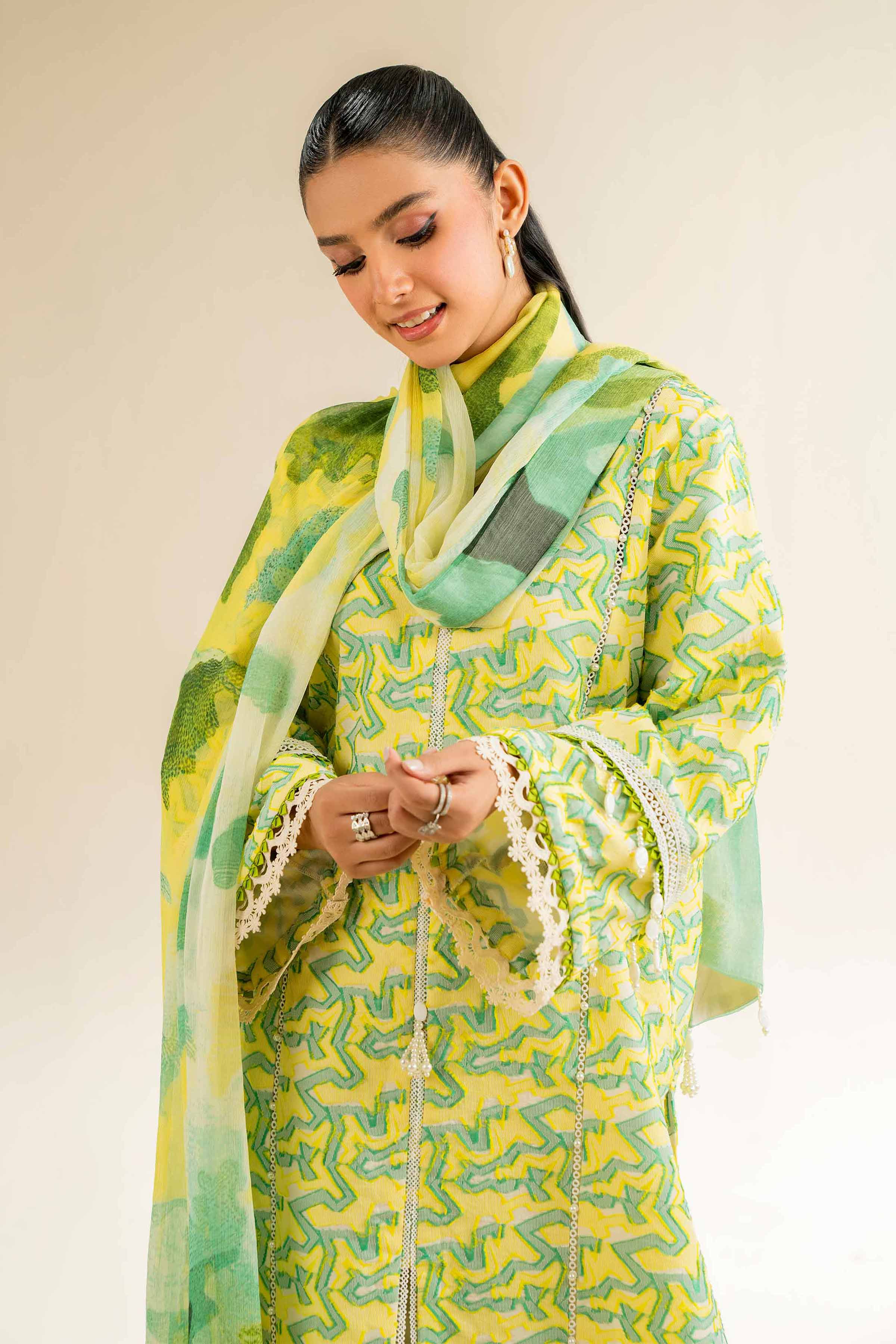 3 Piece - Jacquard Embroidered Suit - 42501092