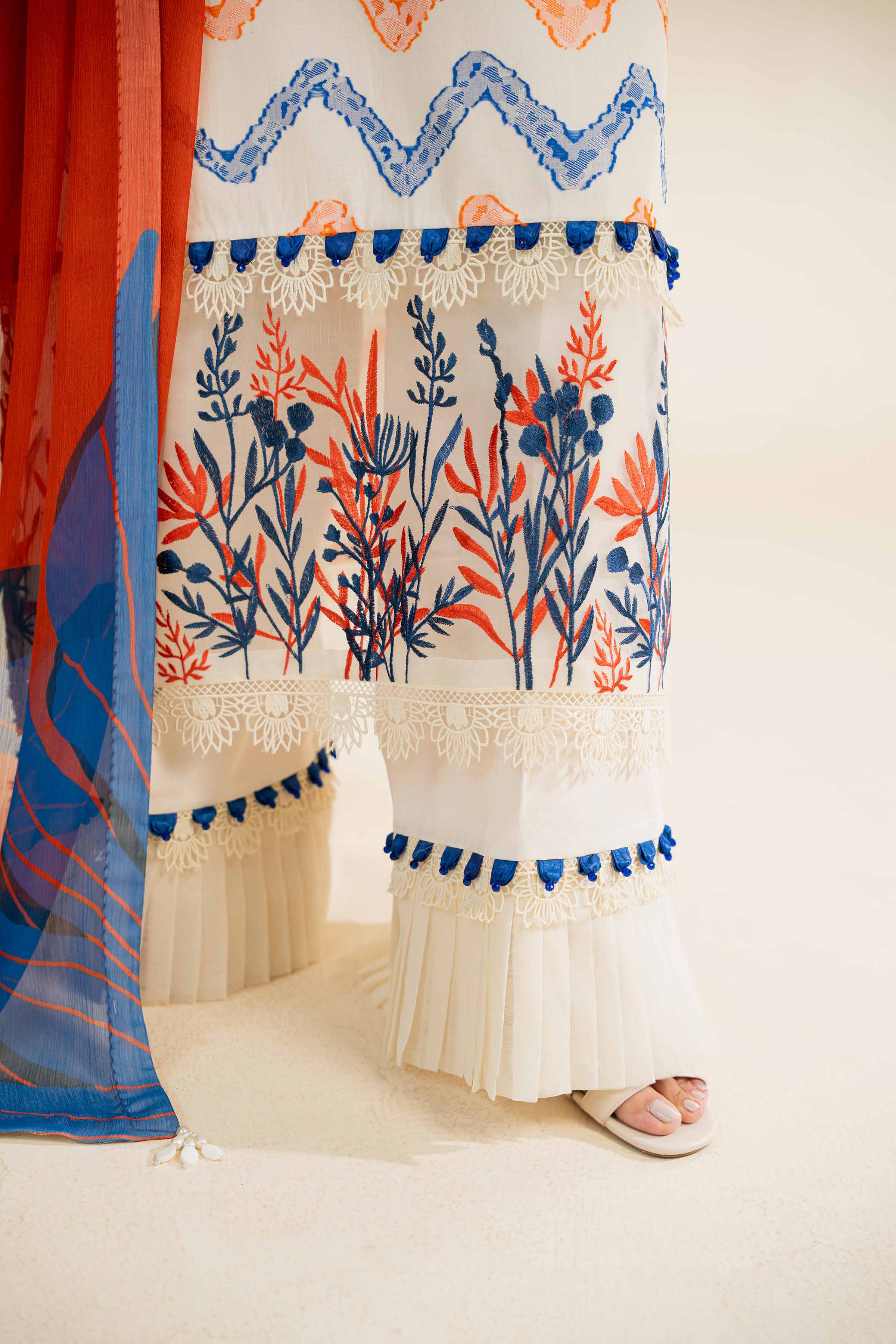 3 Piece - Jacquard Embroidered Suit - 42501093