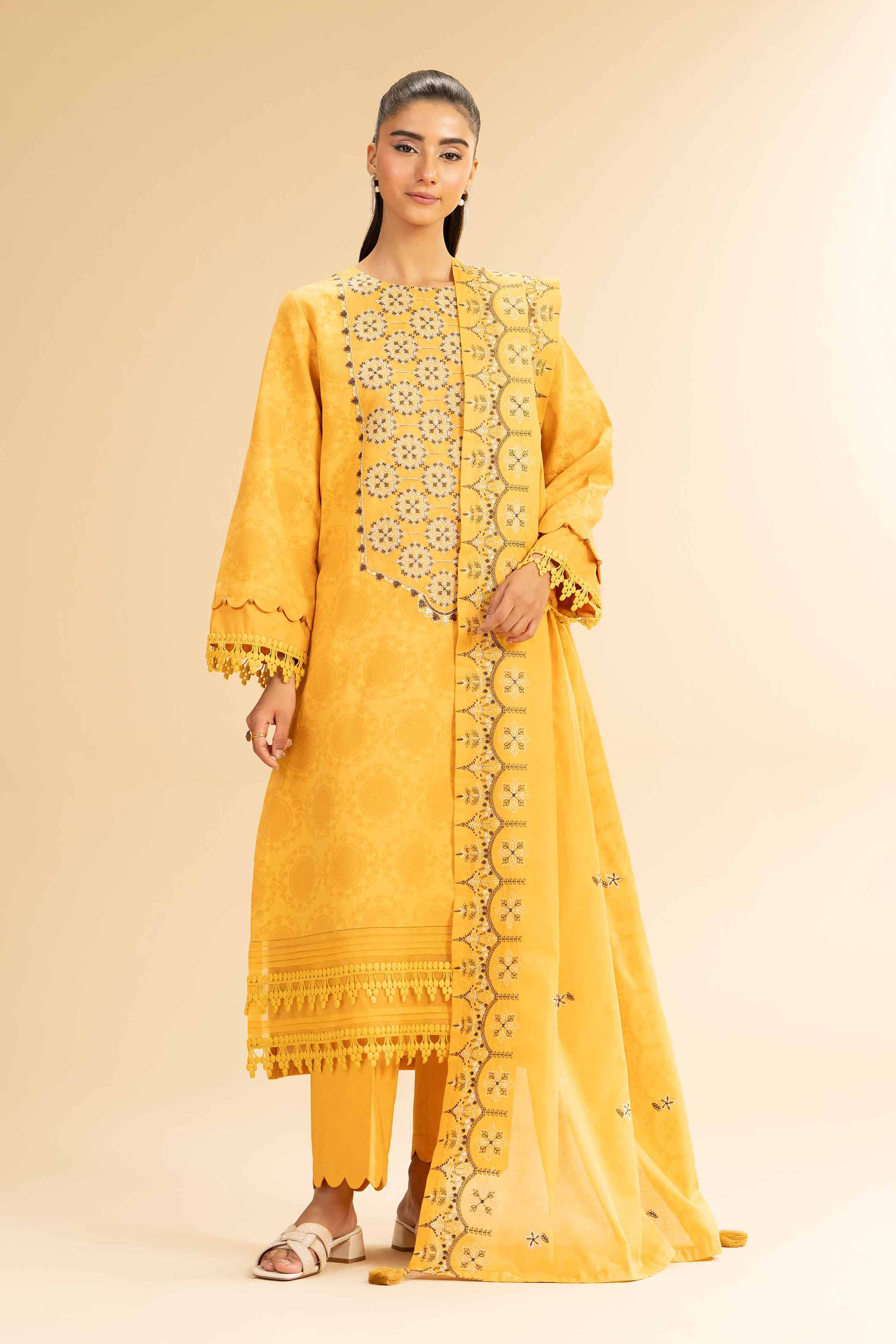 3 Piece - Dyed Embroidered Suit - 42501100