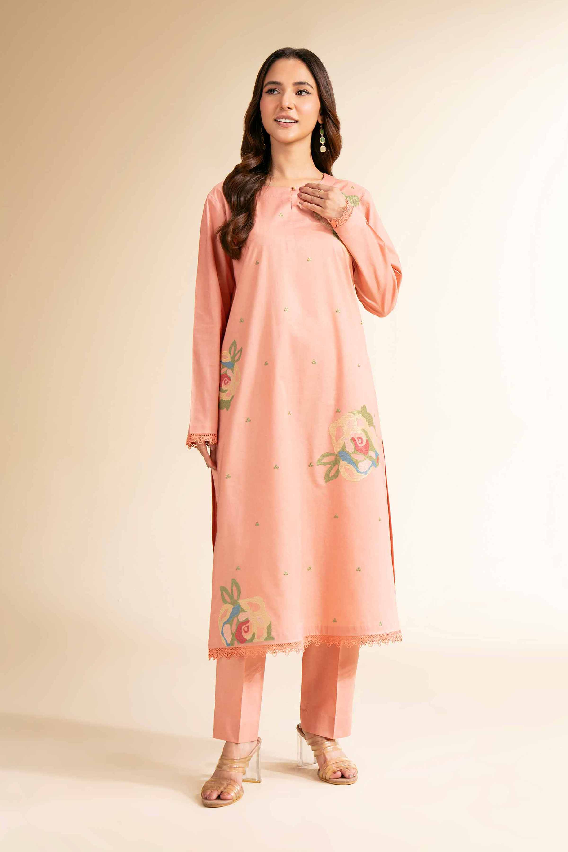 2 Piece - Dyed Embroidered Suit - 42501137