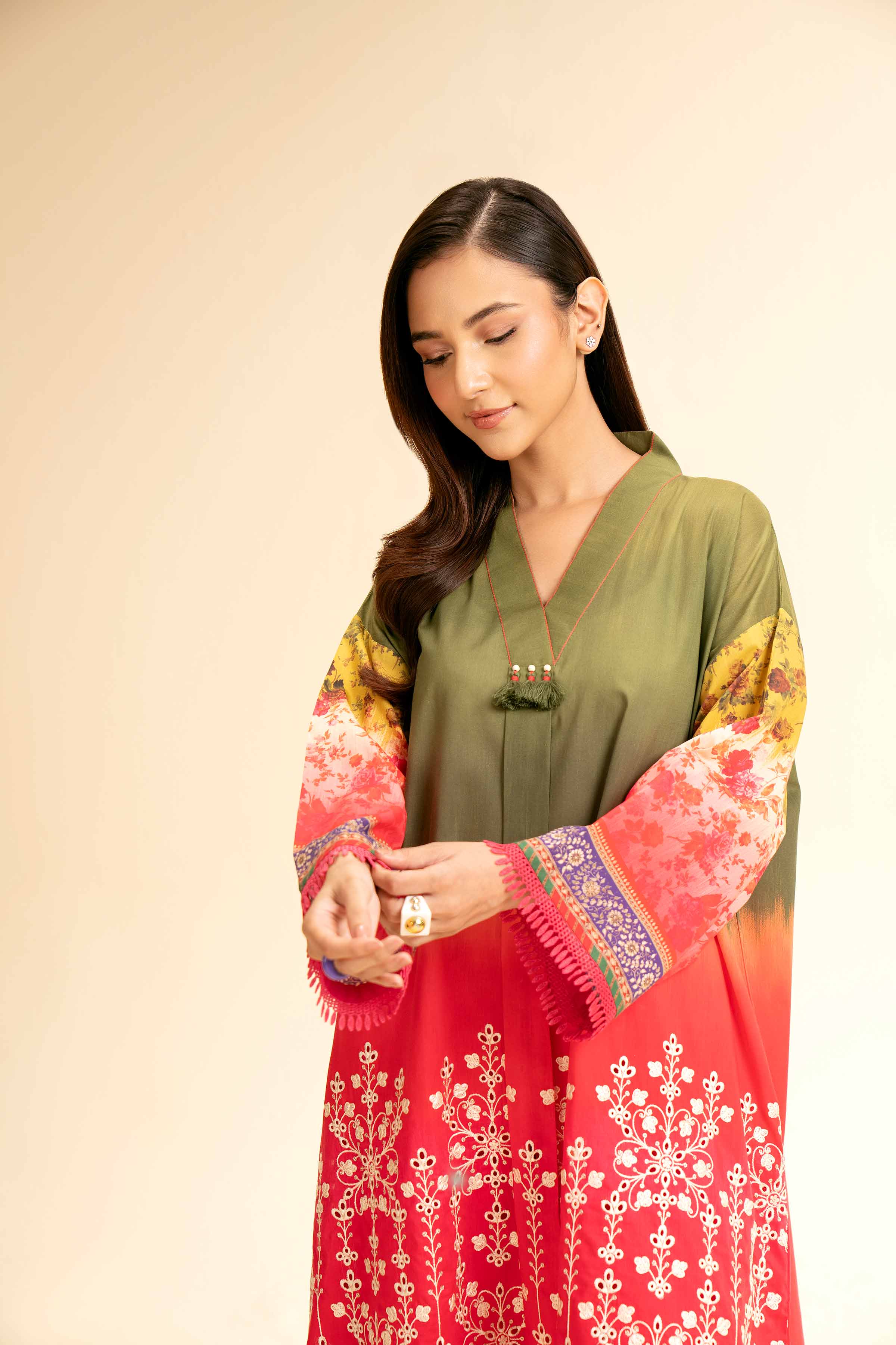 2 Piece - Digital Printed Embroidered Suit - 42501150