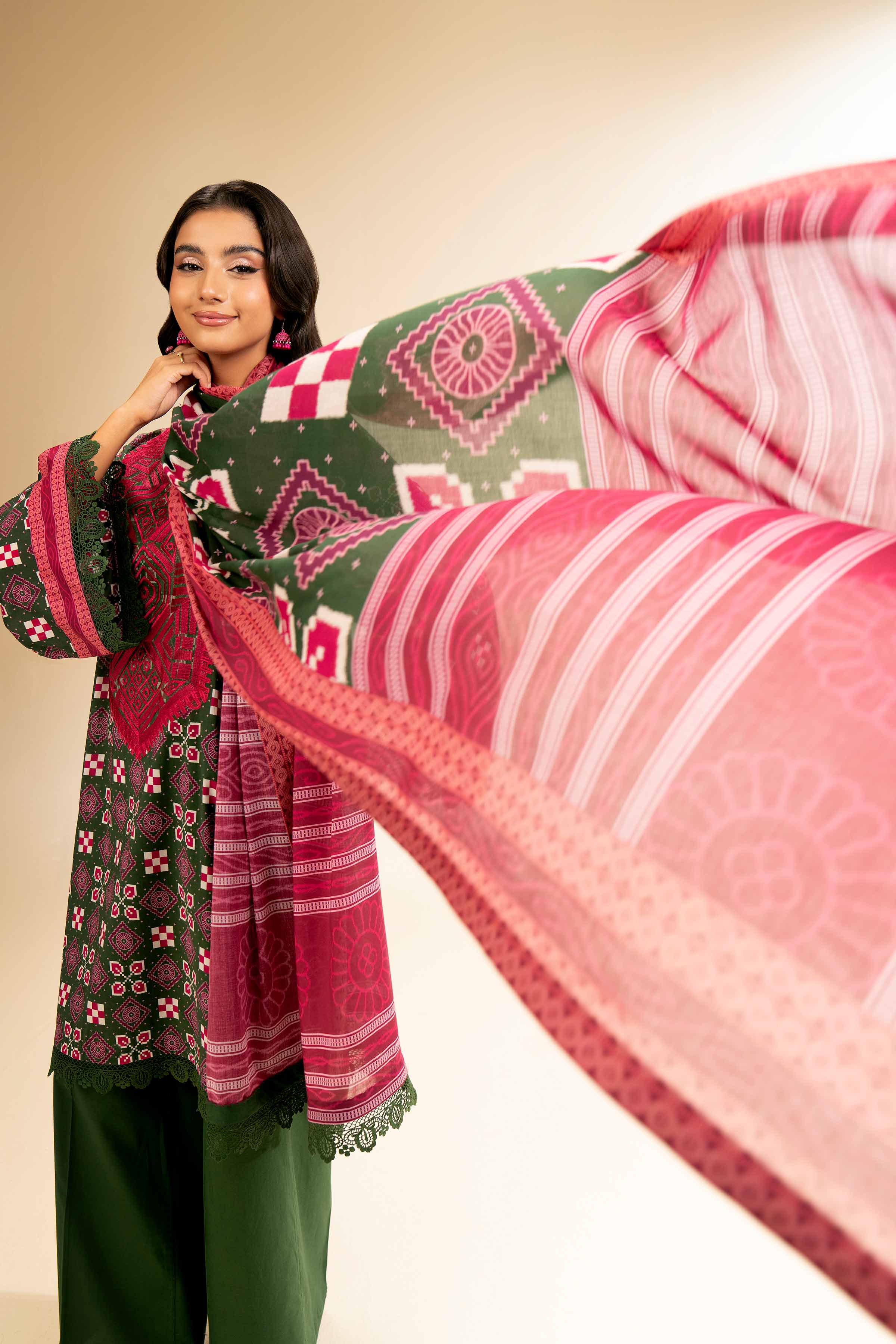 2 Piece - Printed Embroidered Suit - 42501158
