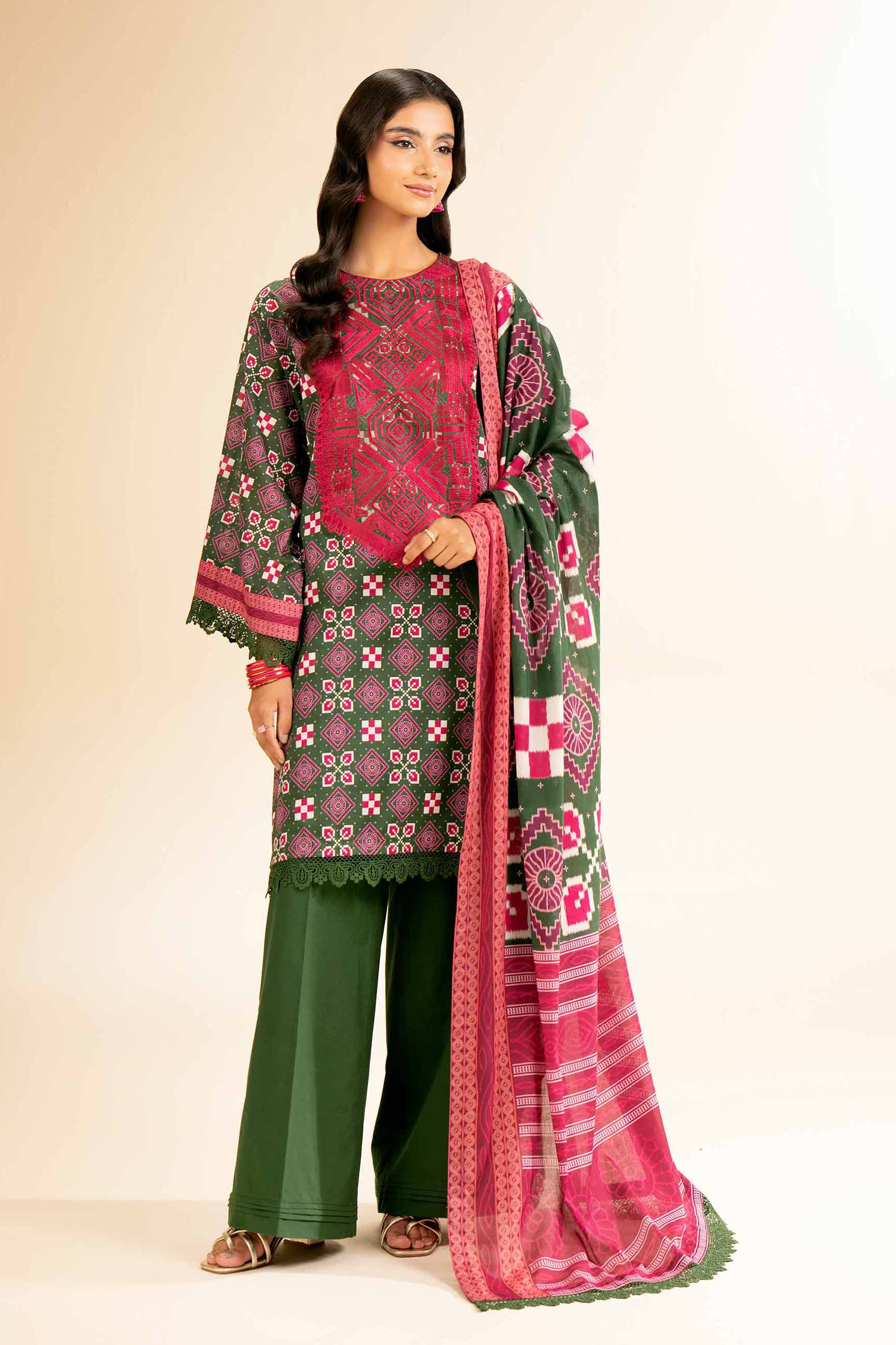 2 Piece - Printed Embroidered Suit - 42501158