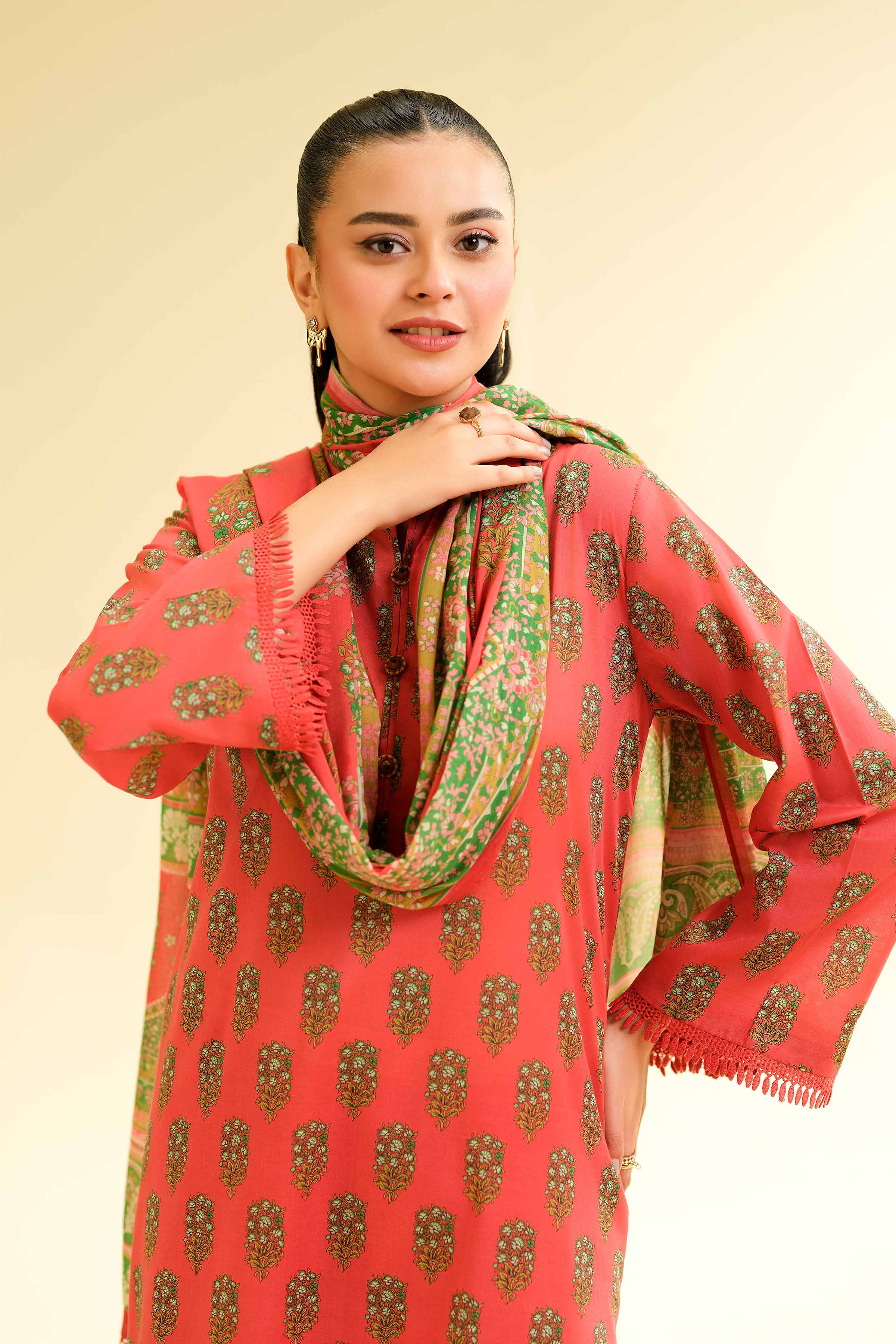 2 Piece - Printed Embroidered Suit - 42501160