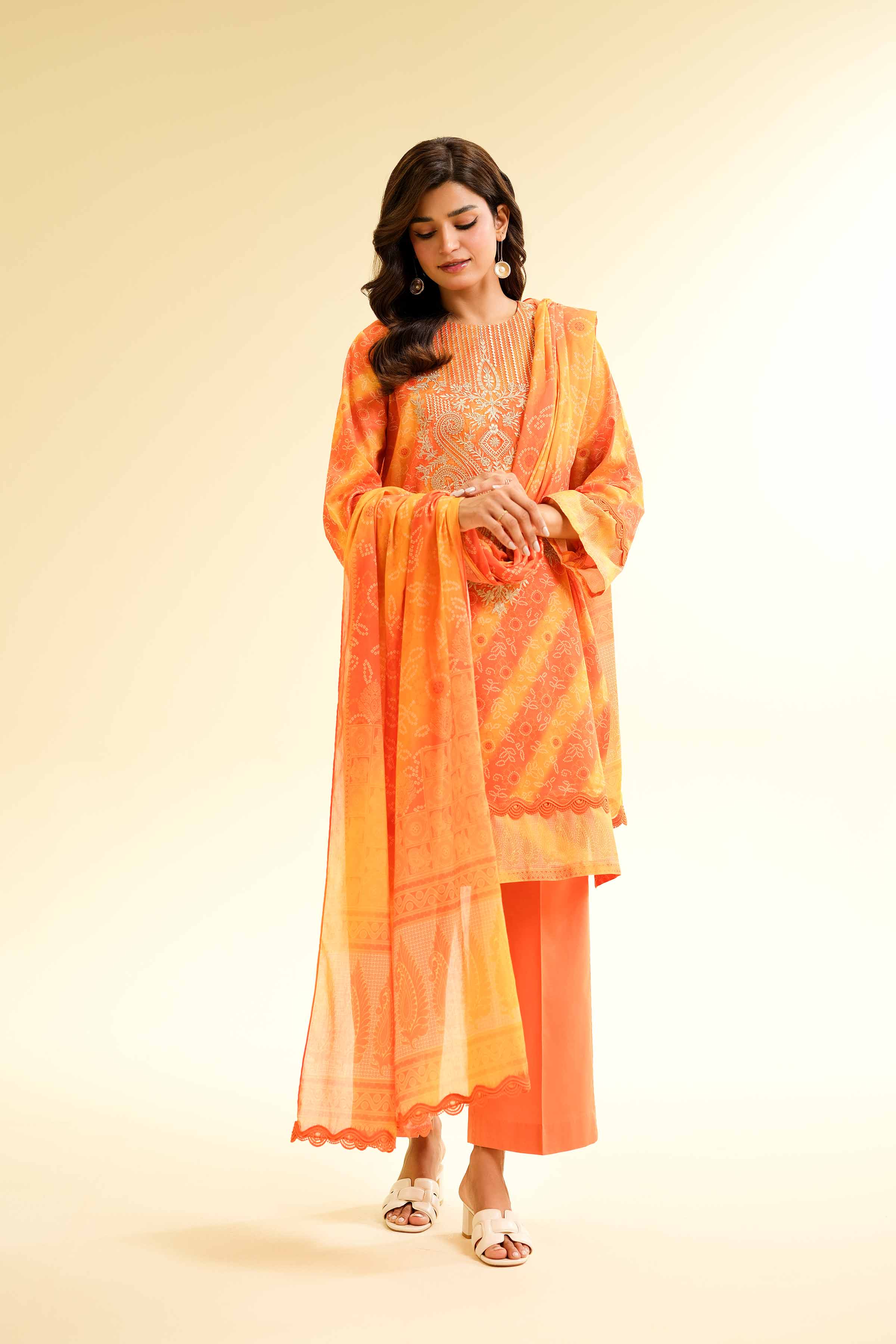 2 Piece - Printed Embroidered Suit - 42501161