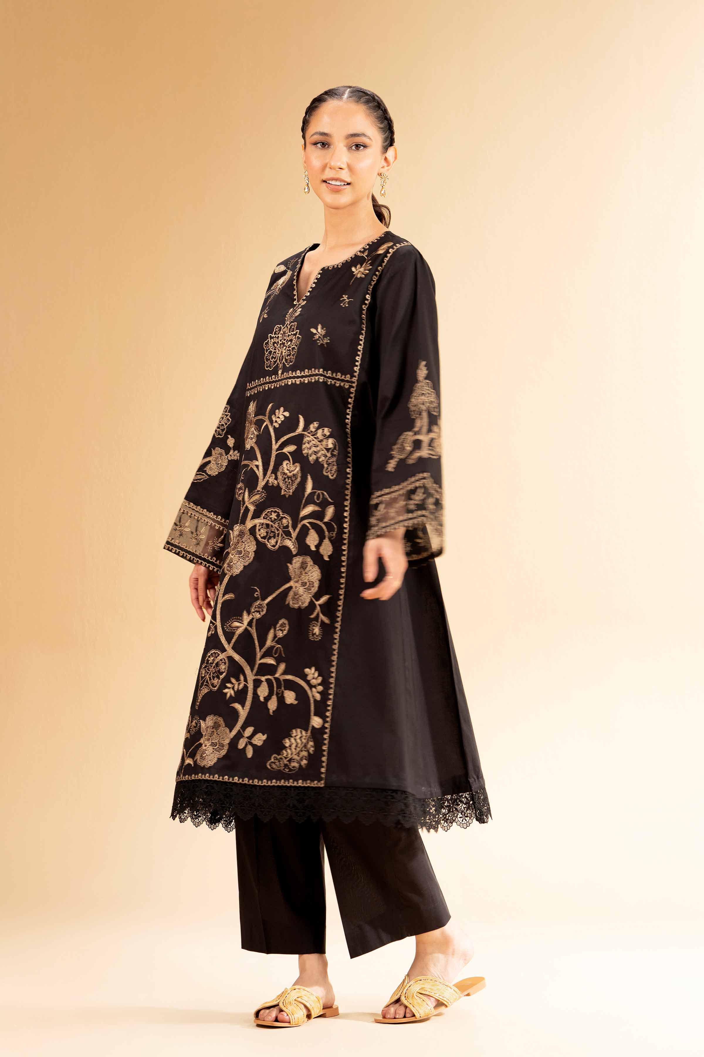2 Piece - Dyed Embroidered Suit - 42501256
