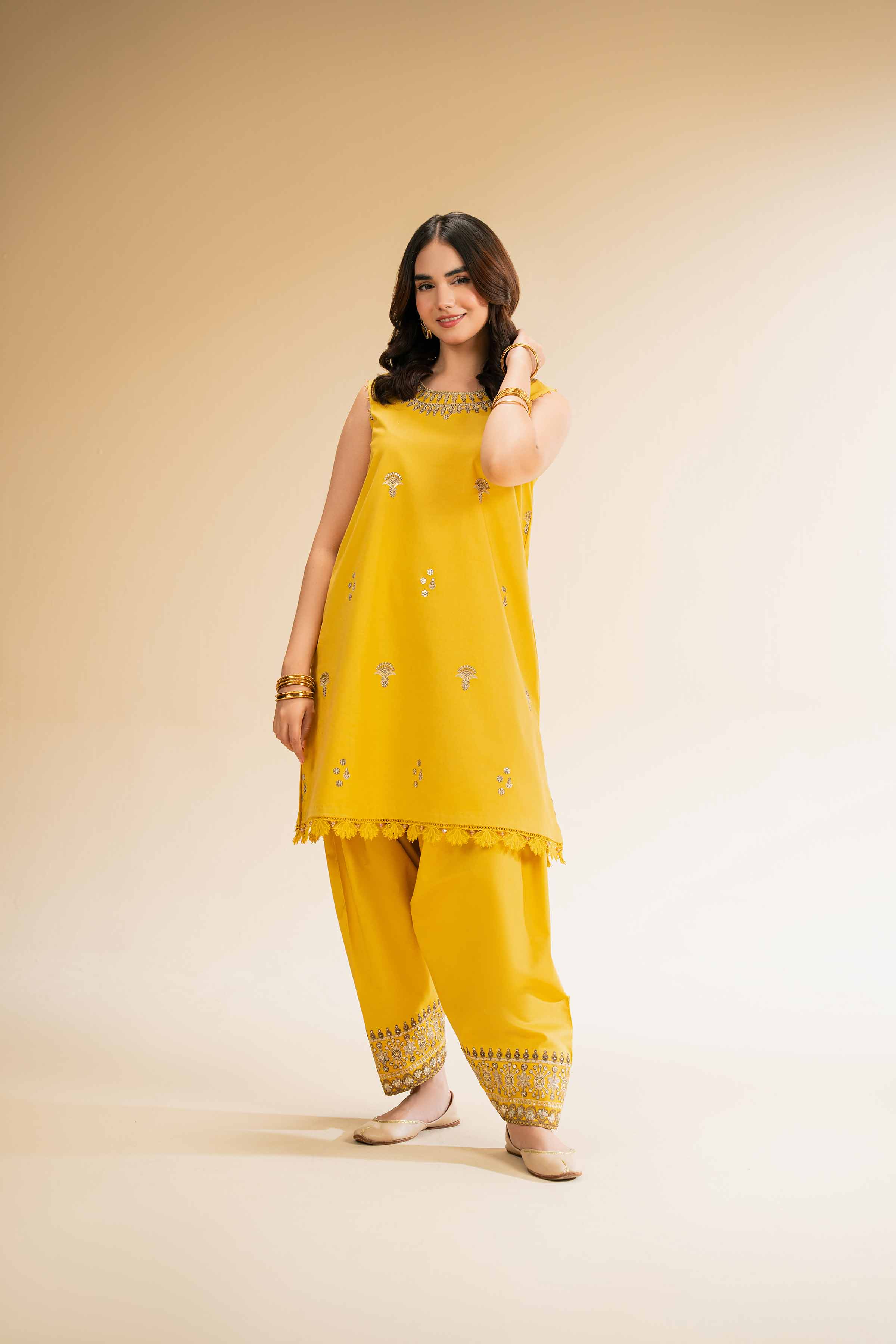 2 Piece - Dyed Embroidered Suit - 42501264