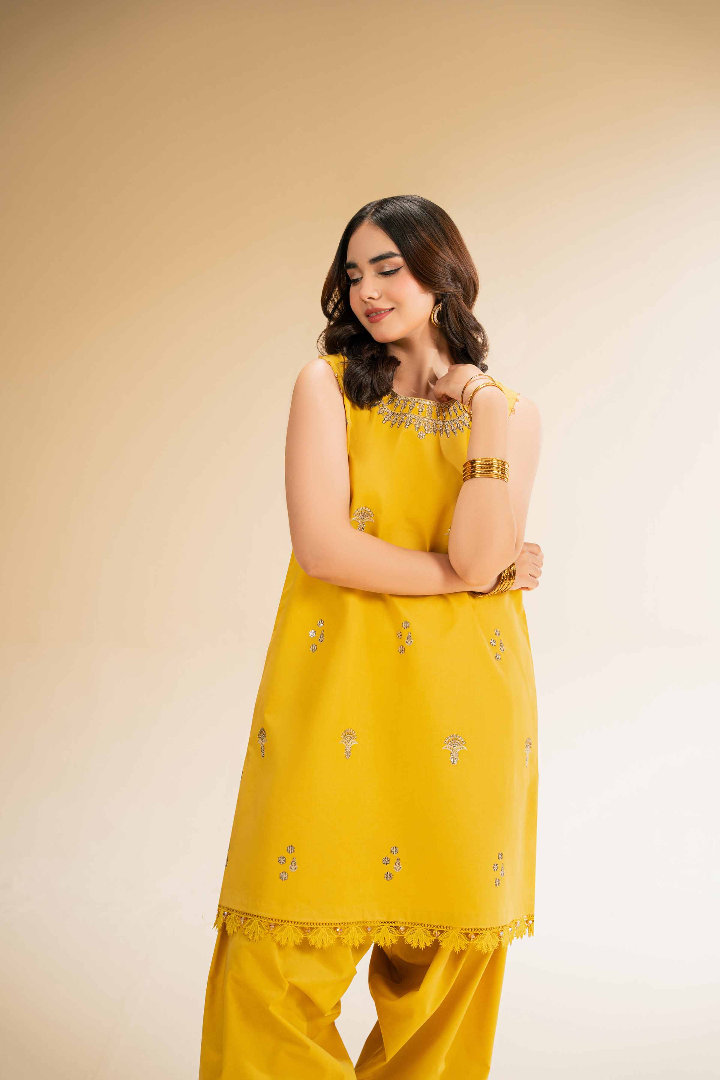 2 Piece - Dyed Embroidered Suit - 42501264