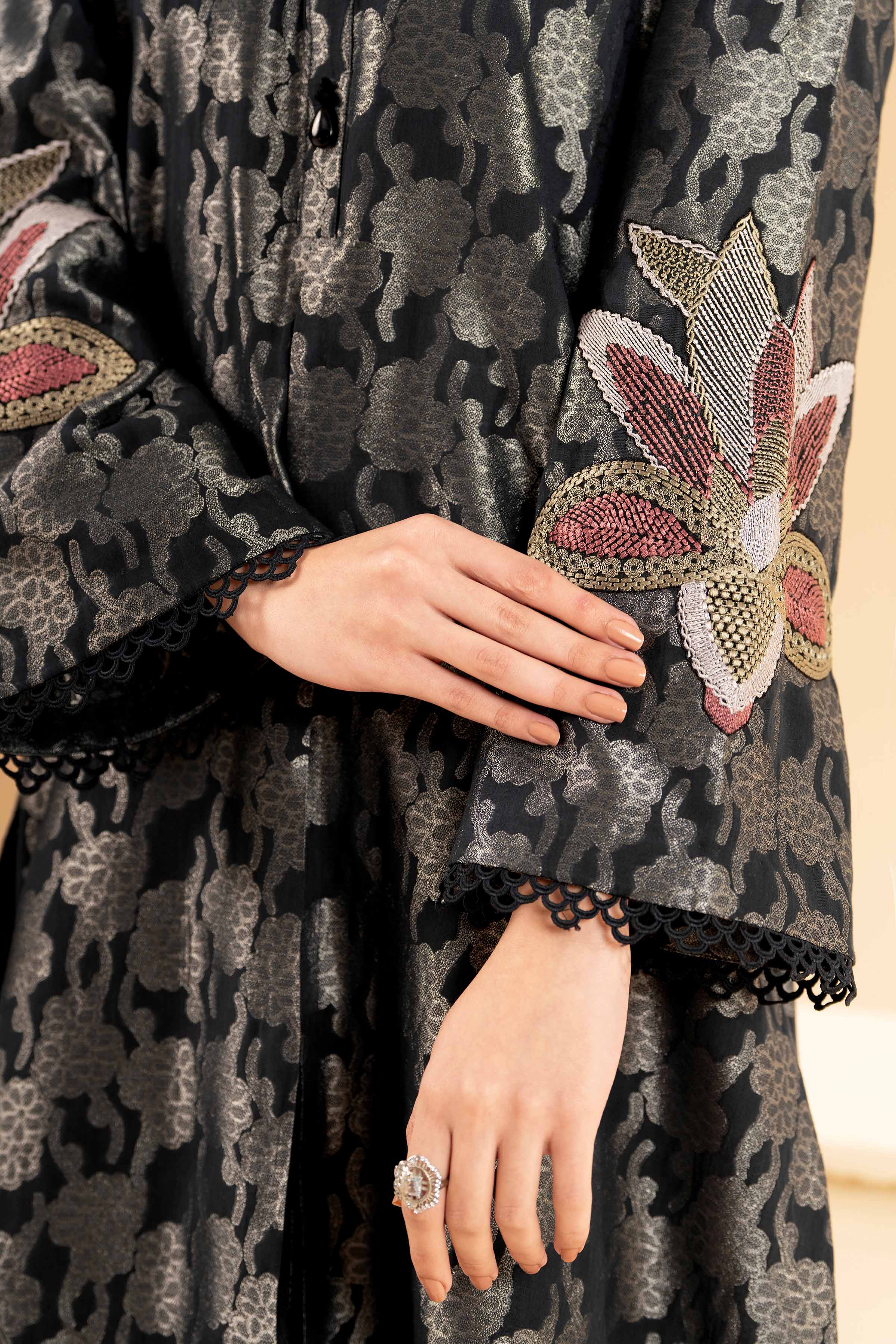 2 Piece - Jacquard Embroidered Suit - 42501293