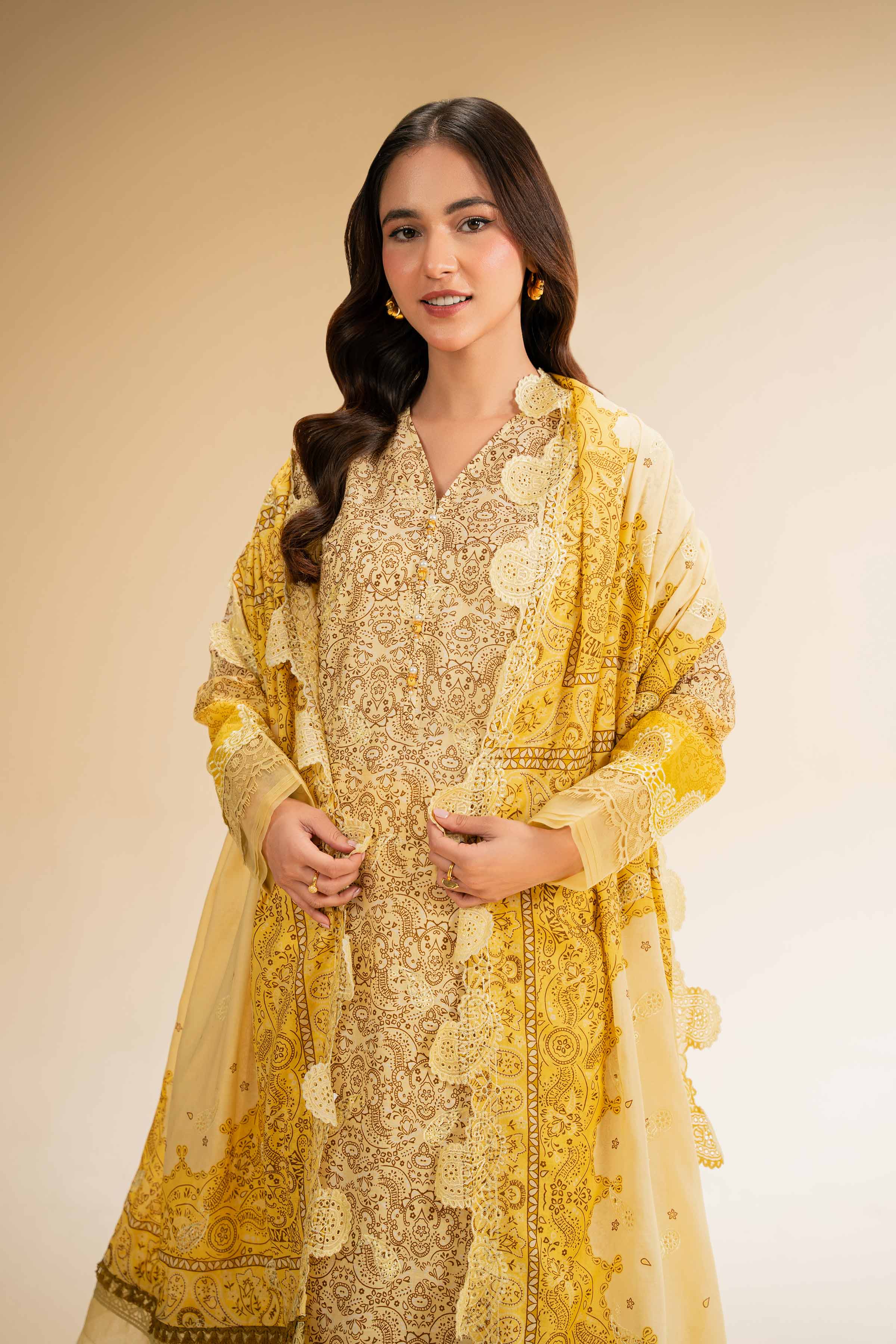 3 Piece - Digital Printed Embroidered Suit - 42501342