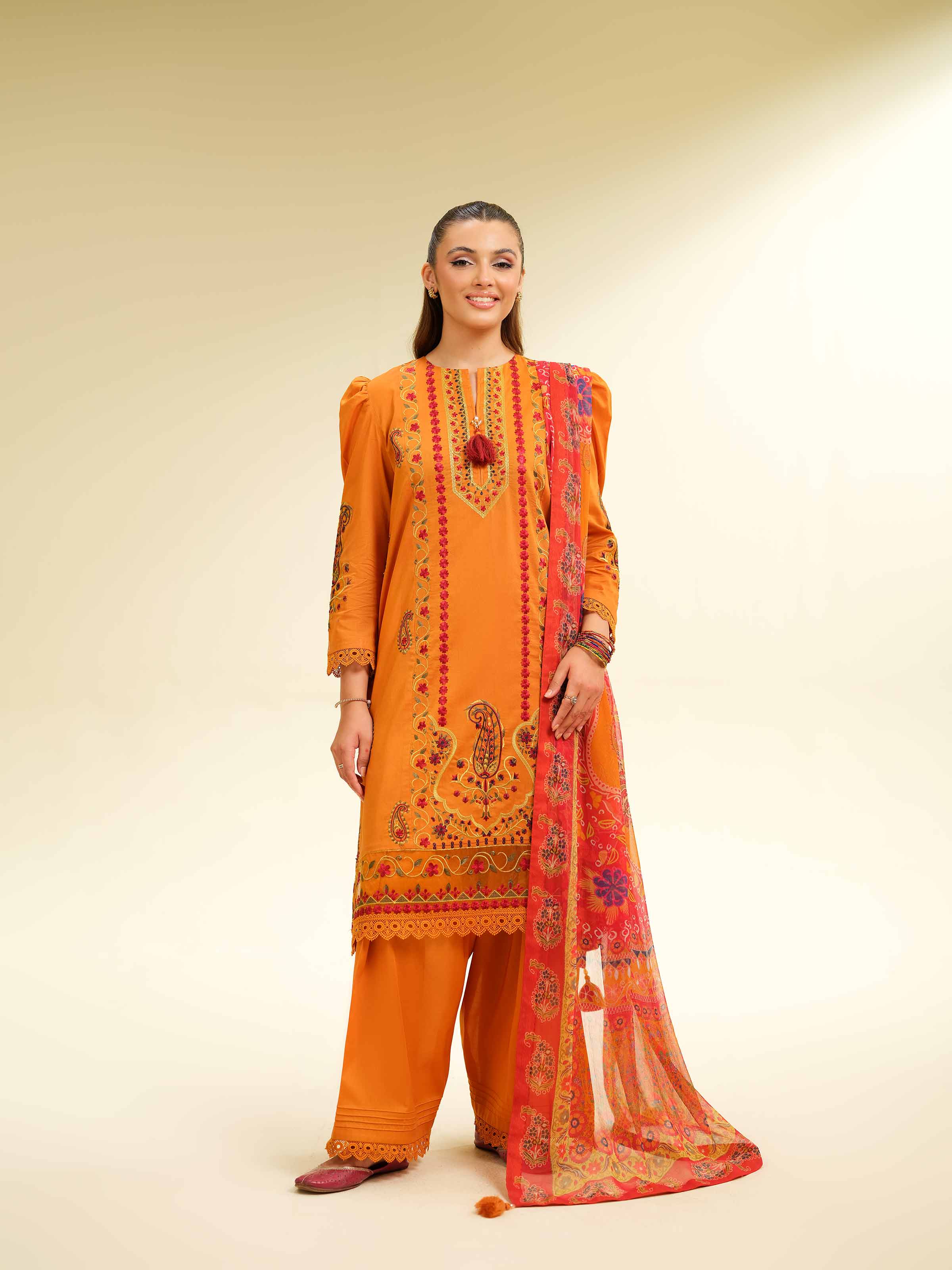 3 Piece - Embroidered Suit - 42501384