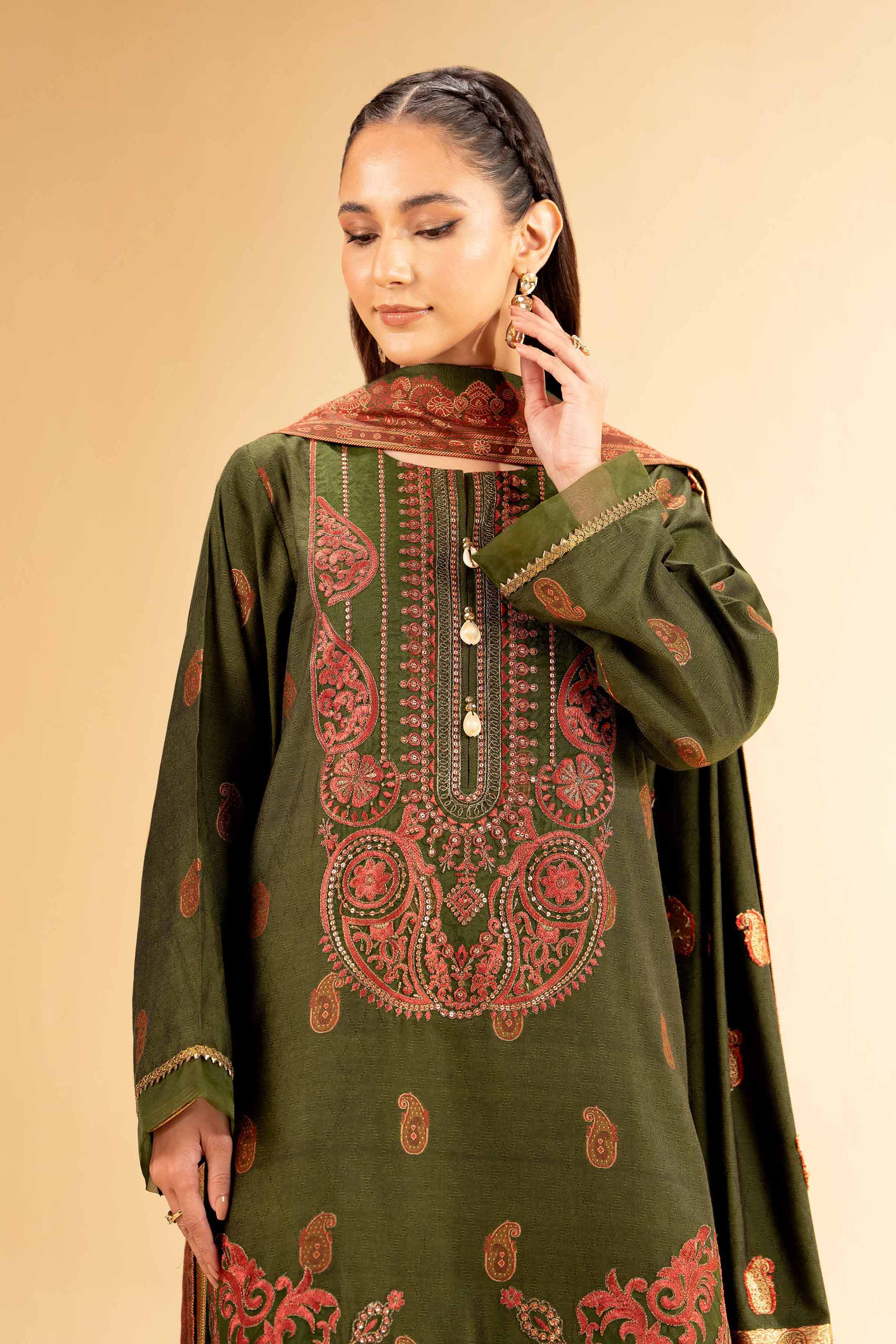 3 Piece - Jacquard Embroidered Suit - 42501404