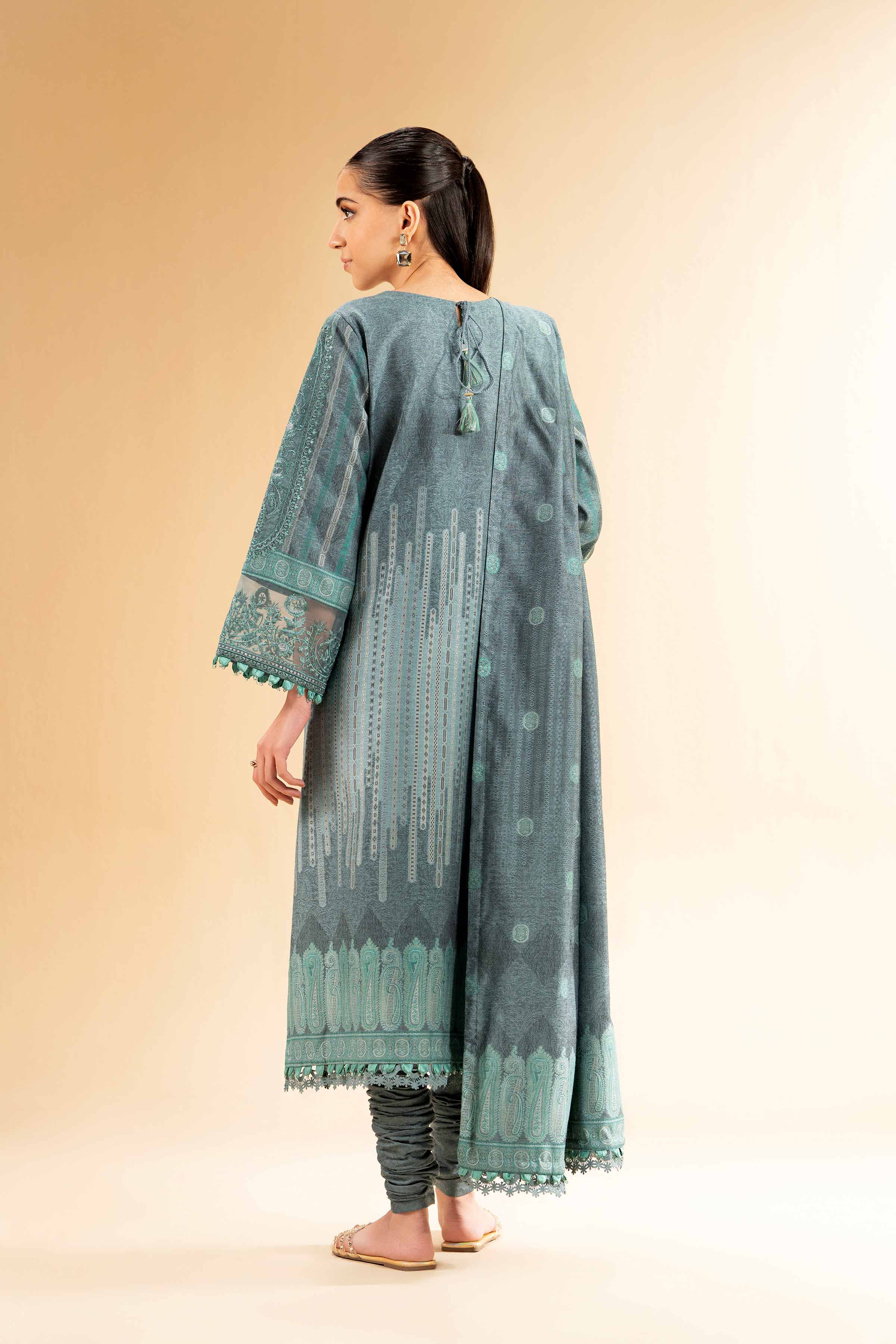 3 Piece - Jacquard Embroidered Suit - 42501405