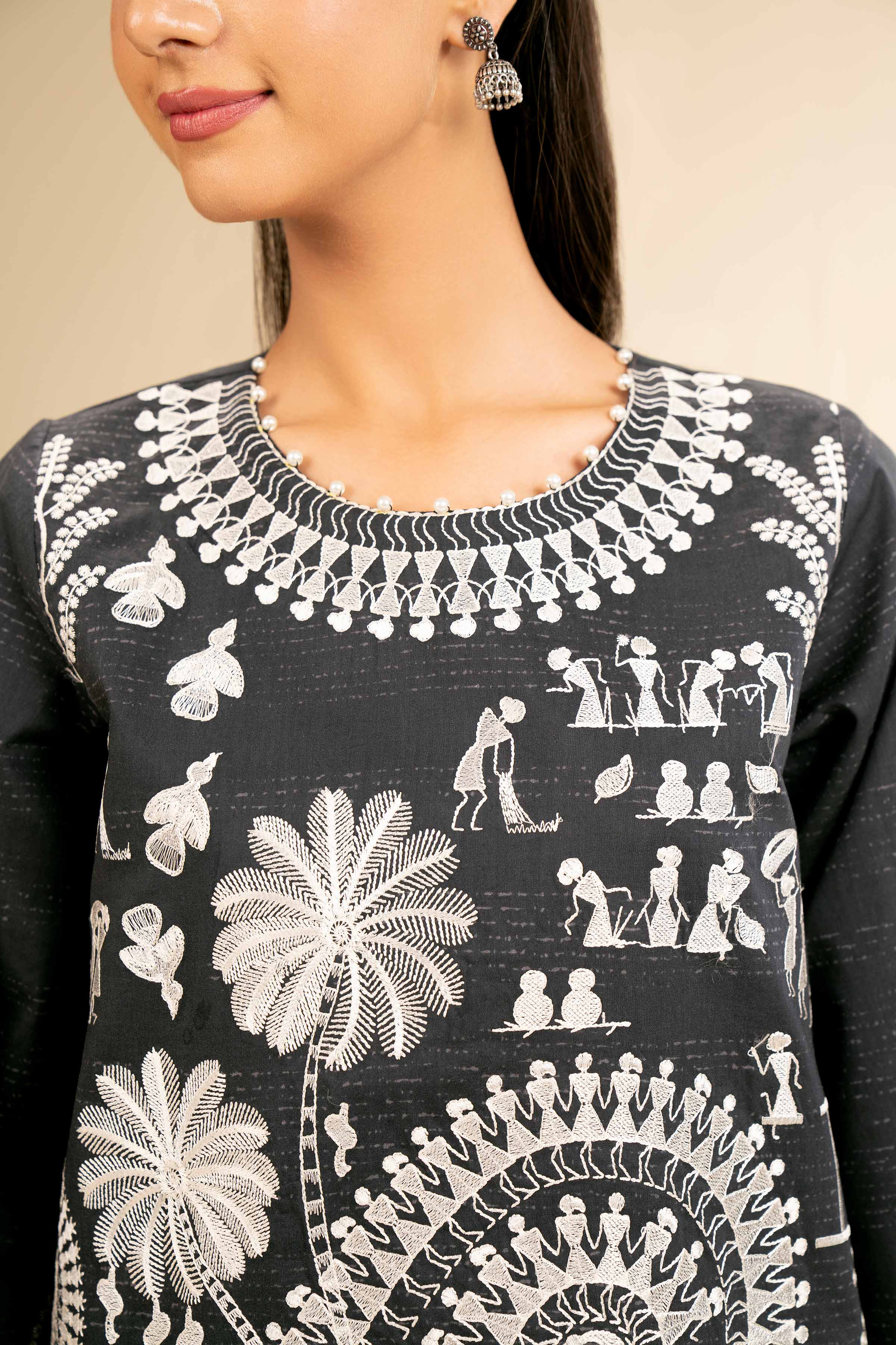 3 Piece - Digital Printed Embroidered Suit - 42501435