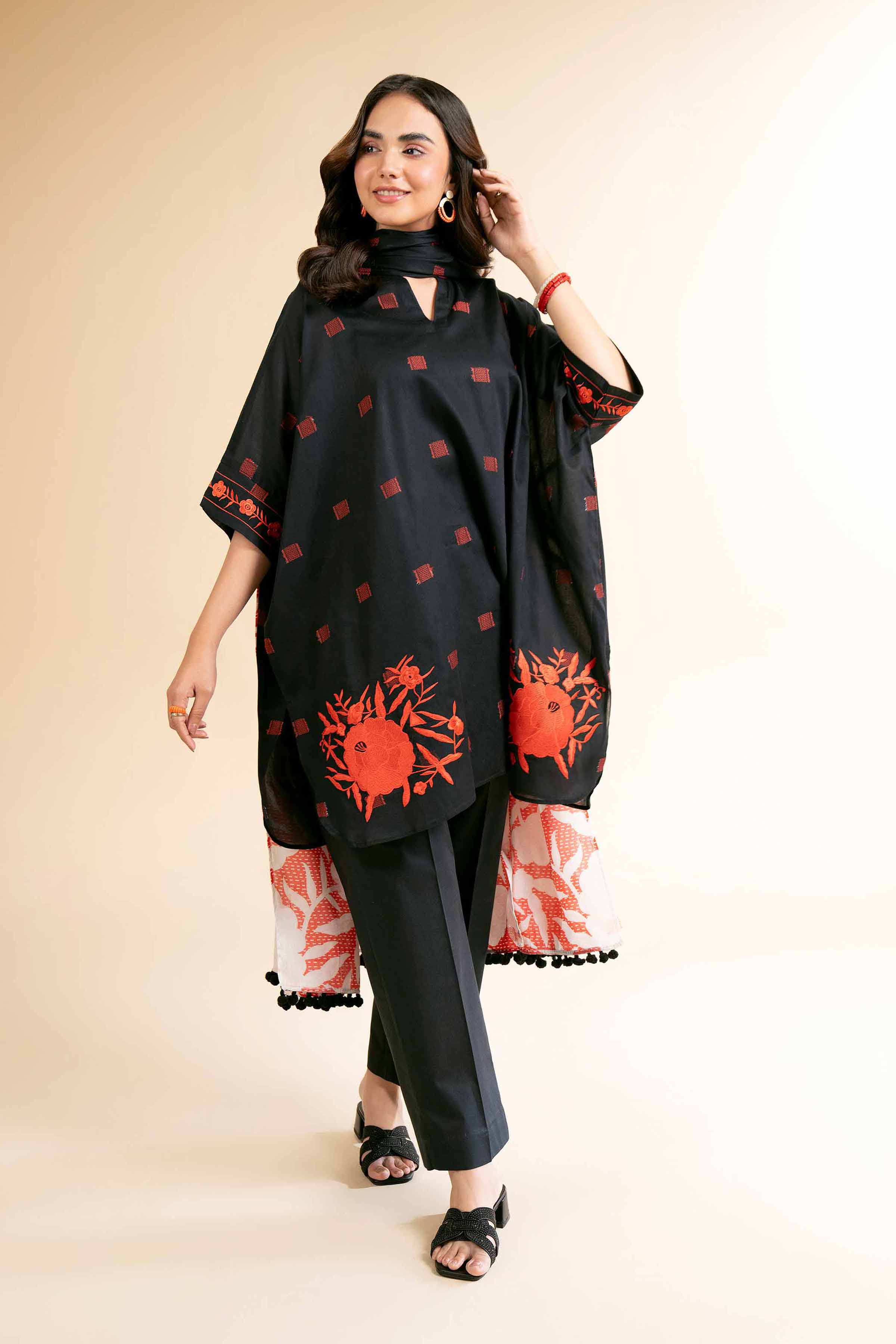 3 Piece - Digital Printed Embroidered Suit - 42501634