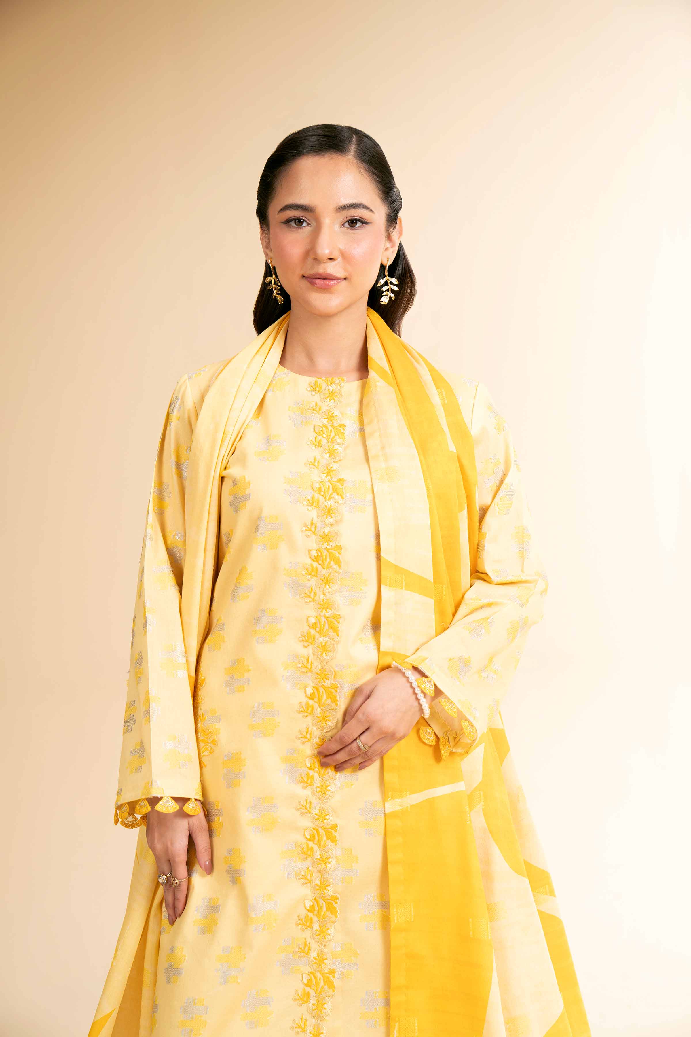 3 Piece - Digital Printed Embroidered Suit - 42501635