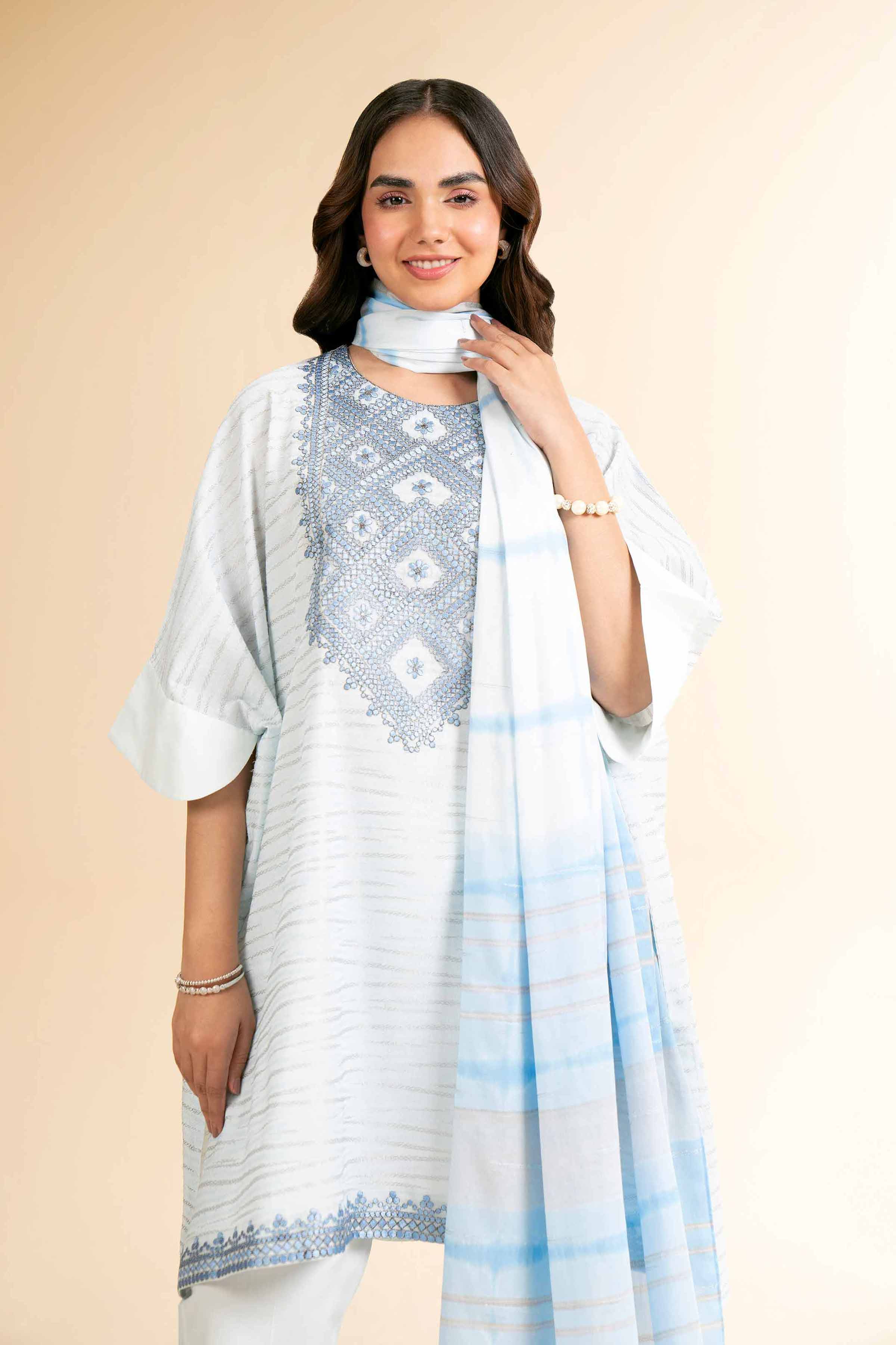 3 Piece - Digital Printed Embroidered Suit - 42501636