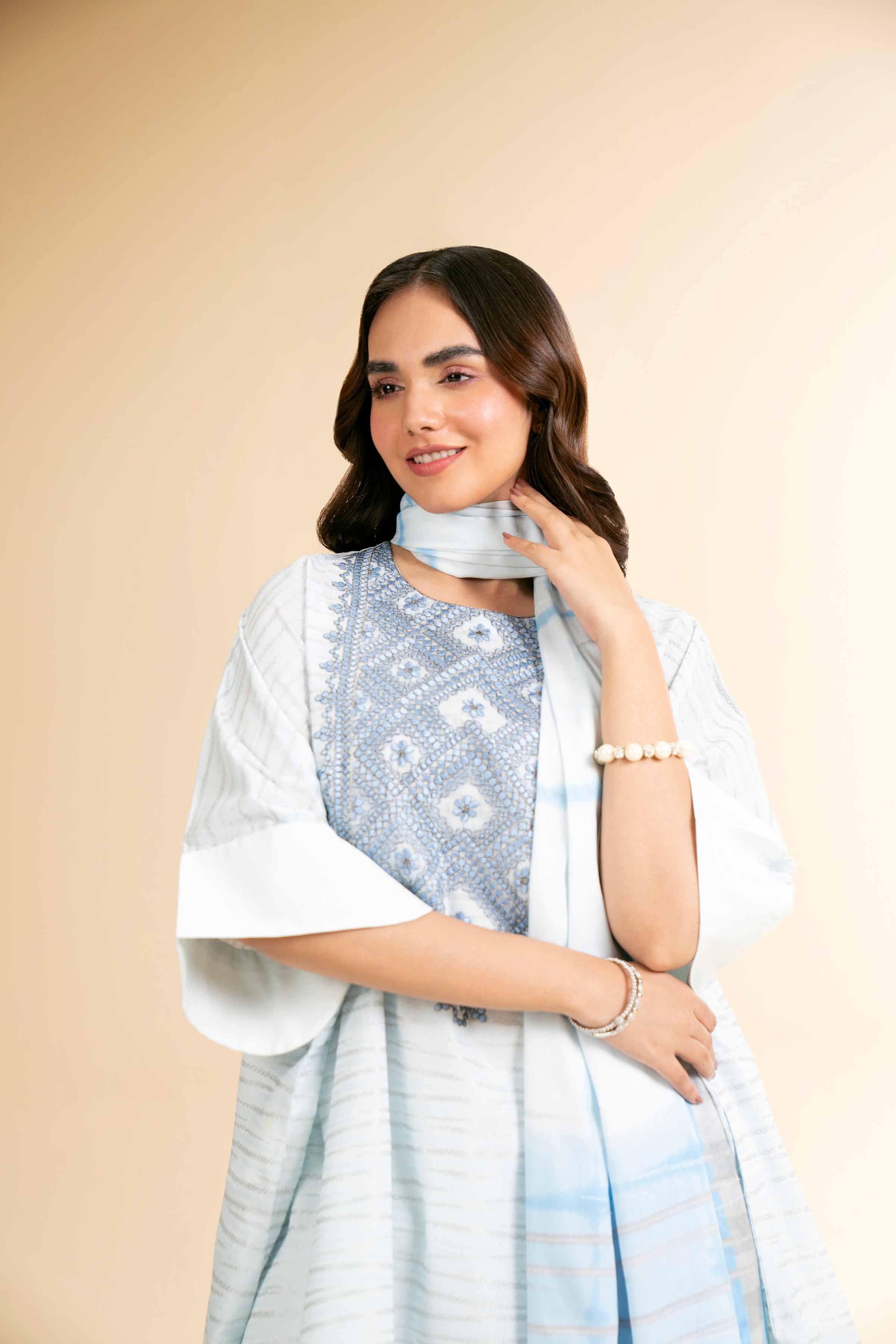 3 Piece - Digital Printed Embroidered Suit - 42501636