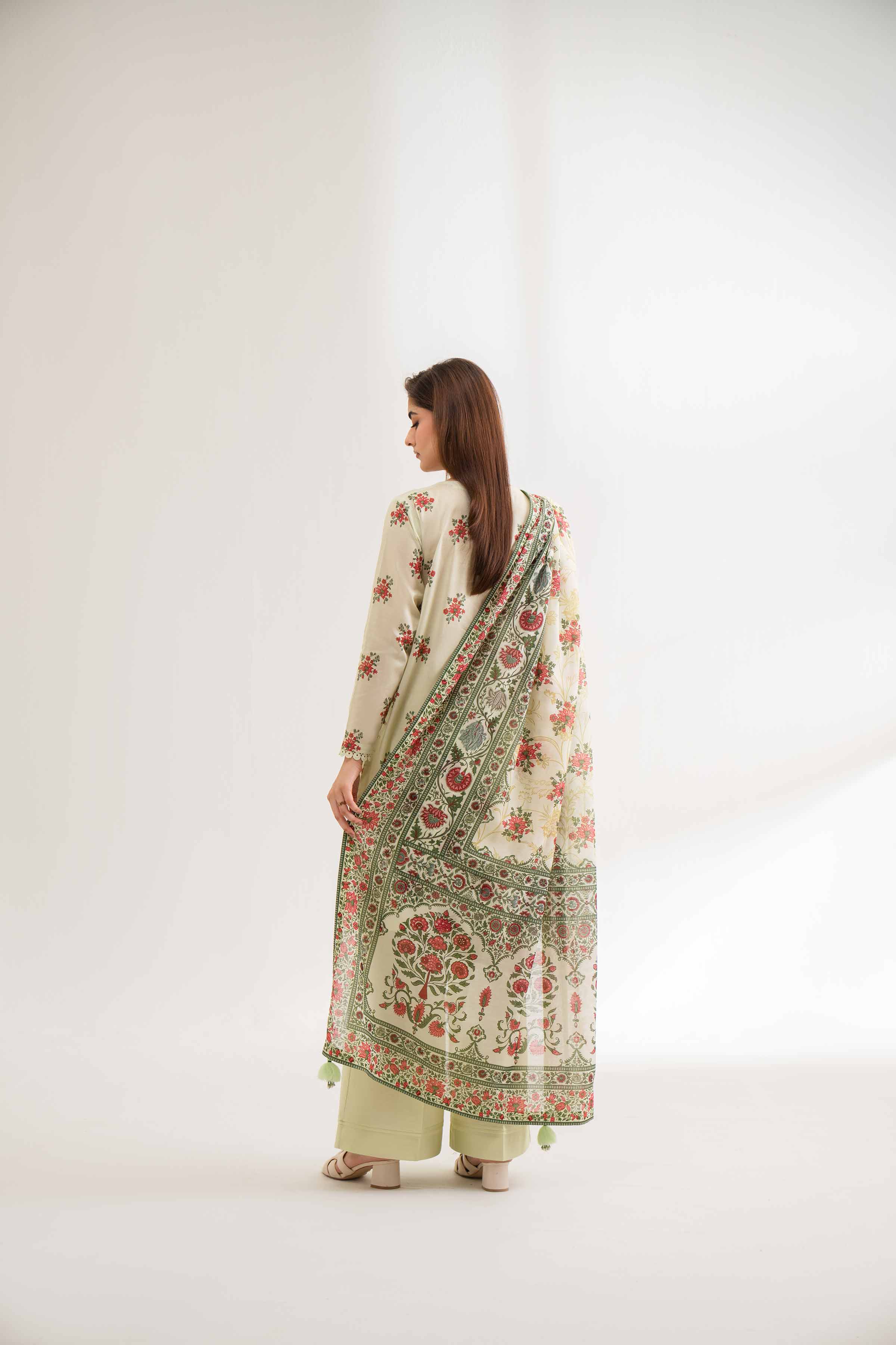 2 Piece - Digital Printed Embroidered Suit - 42501762