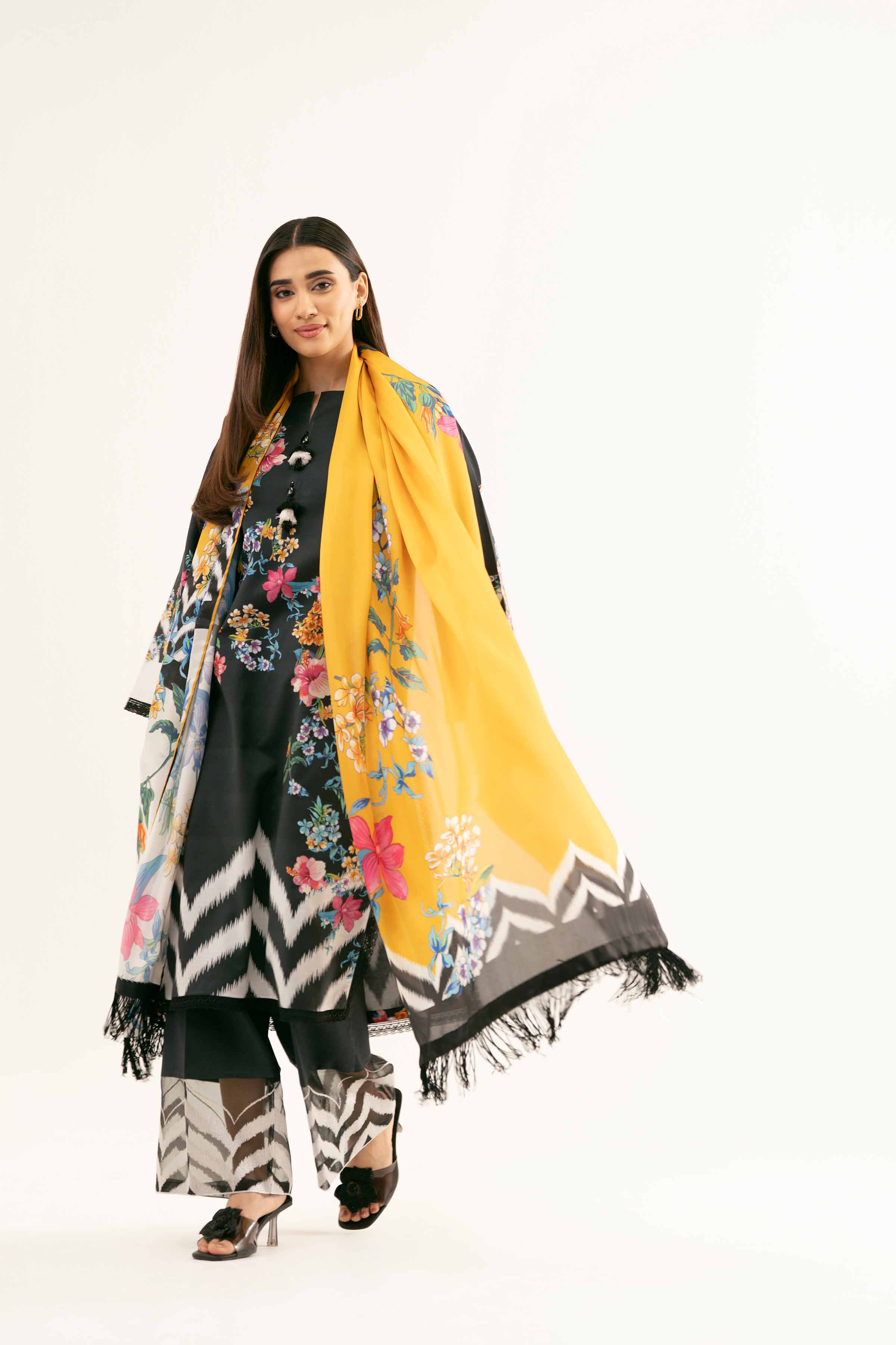 3 Piece - Digital Printed Embroidered Suit - 42501839