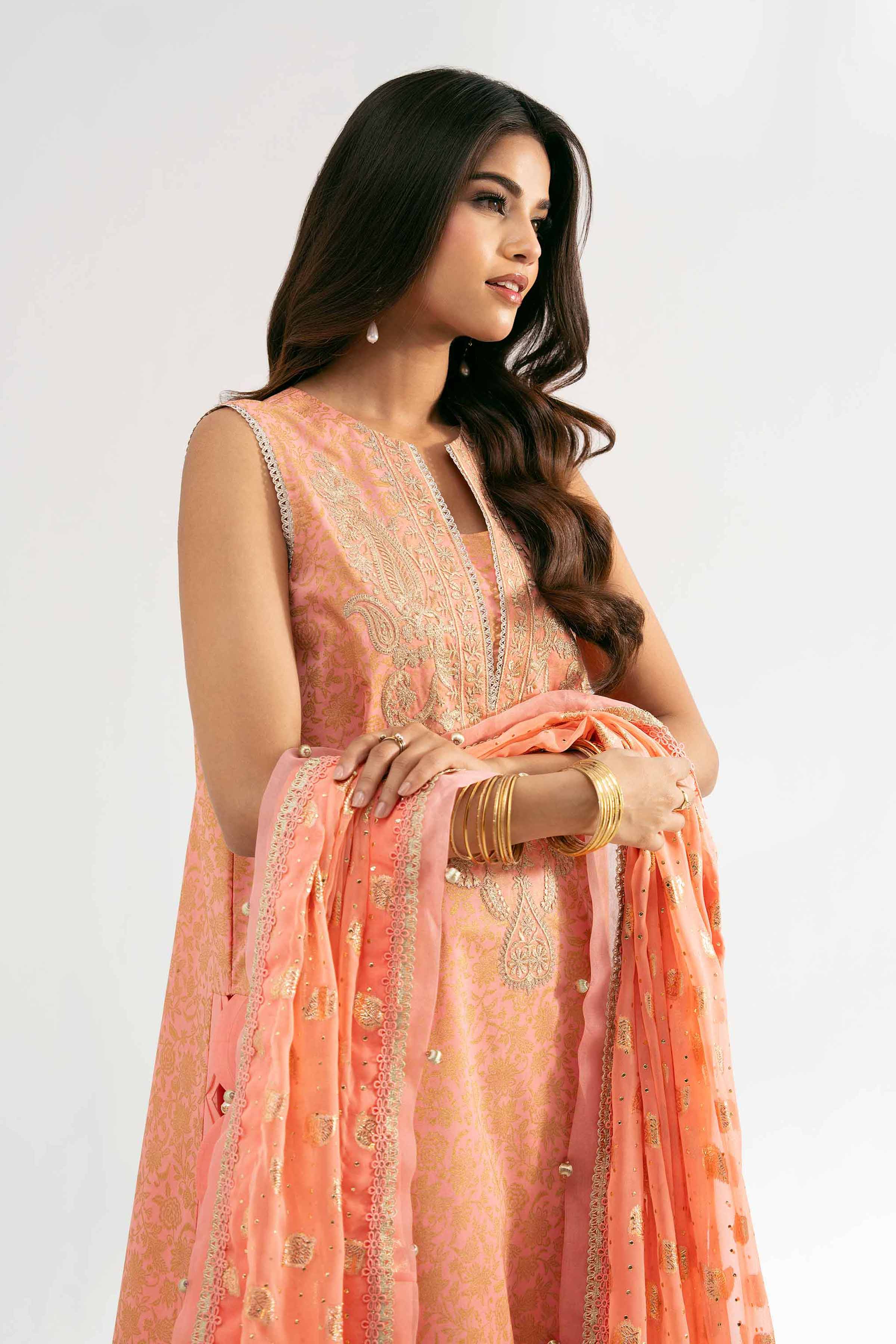 3 Piece - Digital Printed Embroidered Suit - 42501859