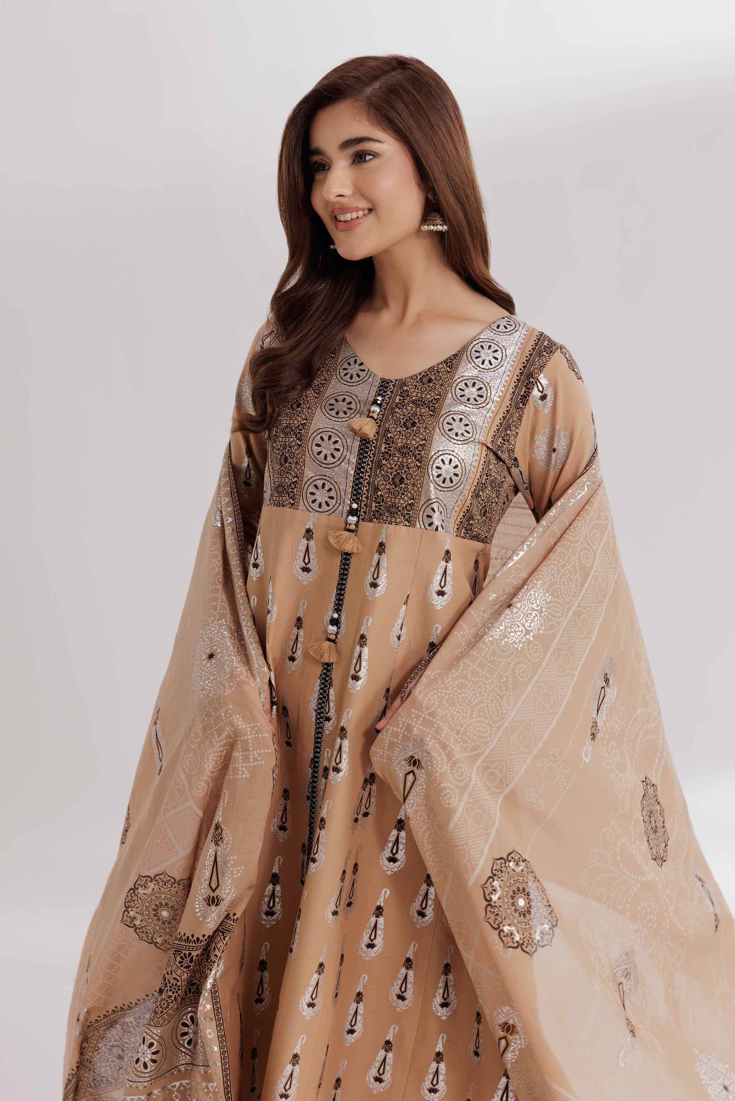 3 Piece - Foil Printed Suit - 42501903