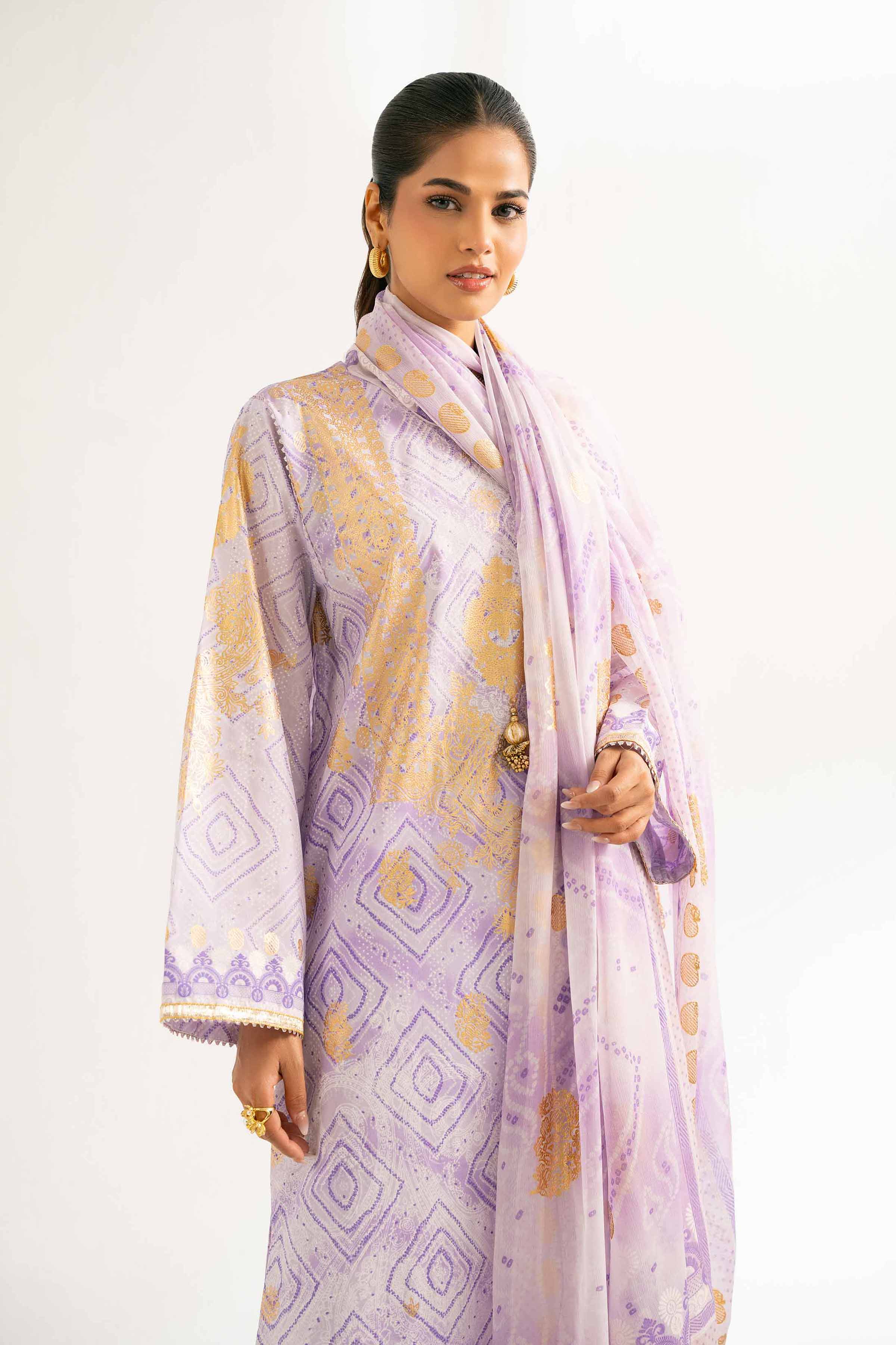 3 Piece - Foil Printed Suit - 42501905