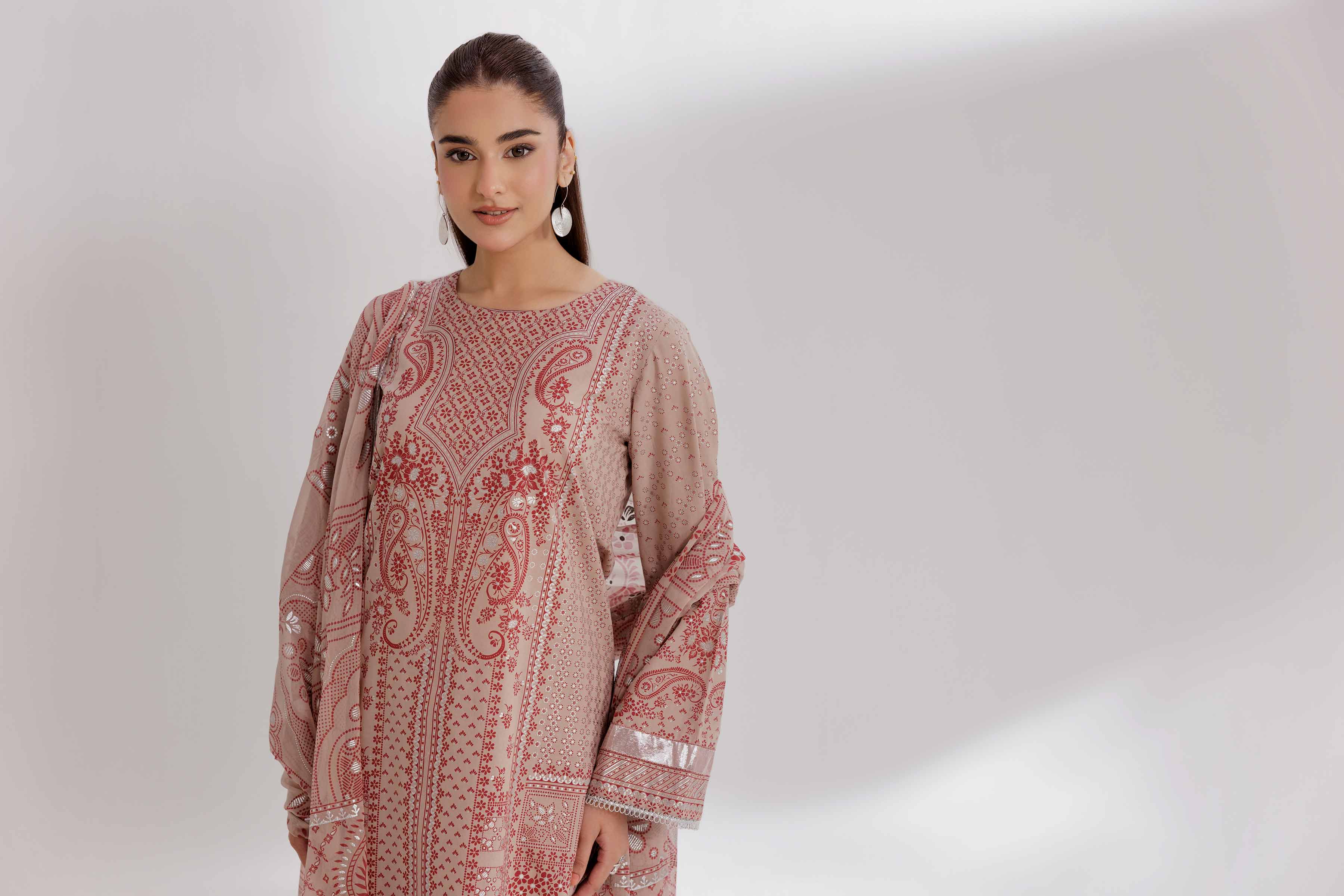 3 Piece - Foil Printed Suit - 42501906